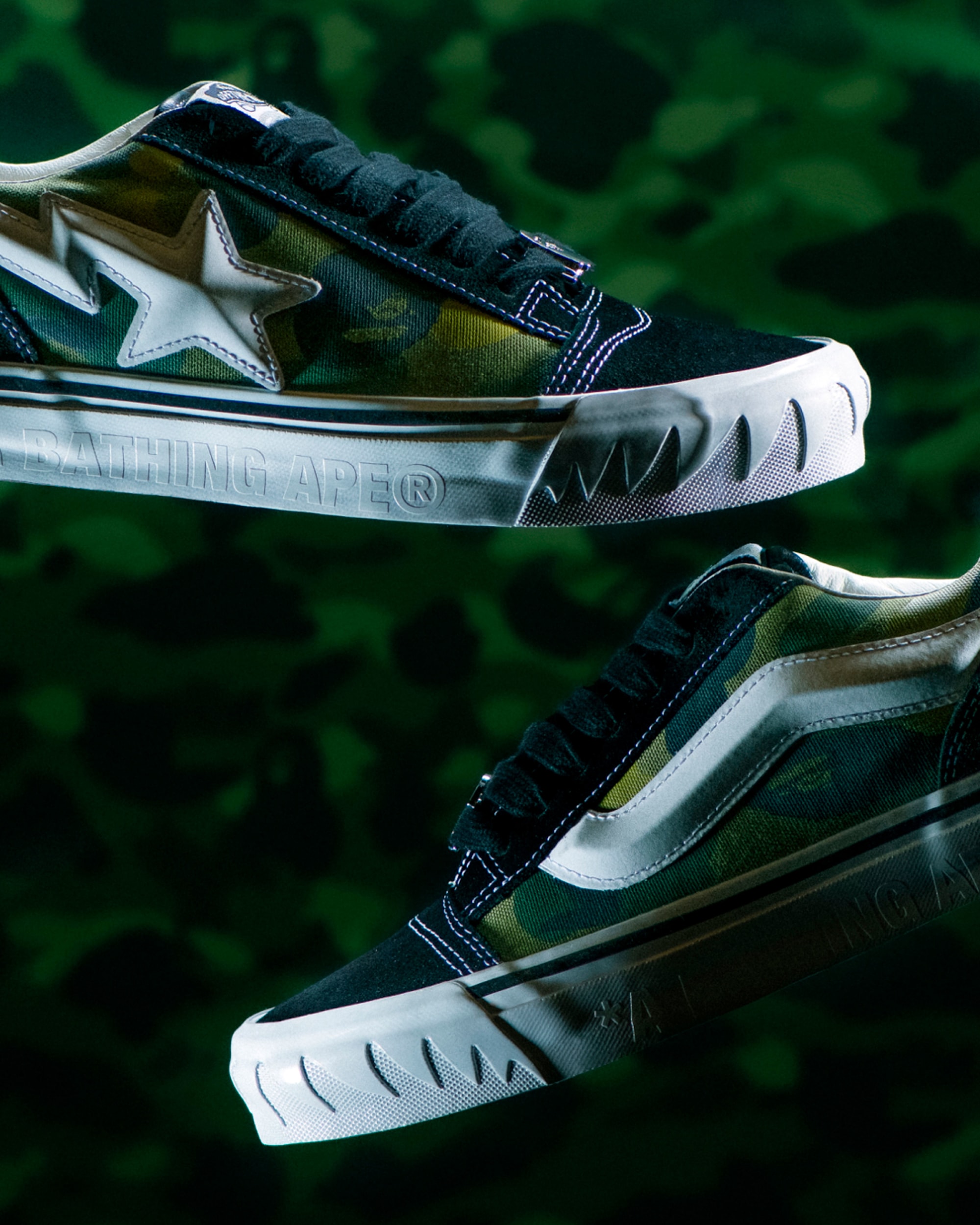 Vans x BAPE Premium Knu Skool VANS Camo Green ALT12
