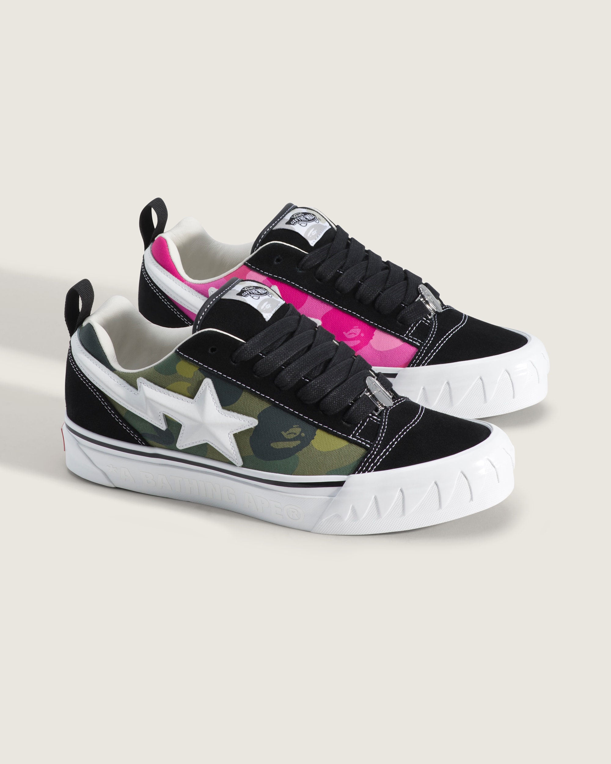 Vans x BAPE Premium Knu Skool VANS Camo Green ALT1