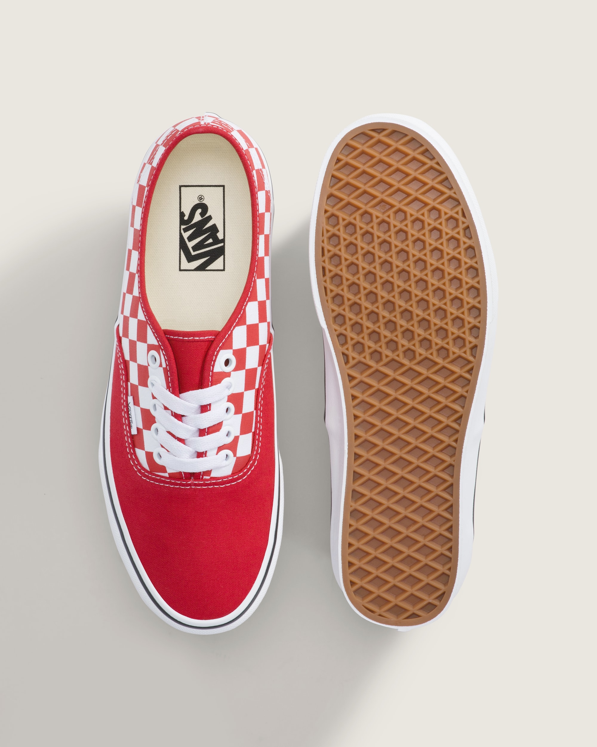 Authentic Shoe VANS Checkerboard Crimson Red  True White ALT2