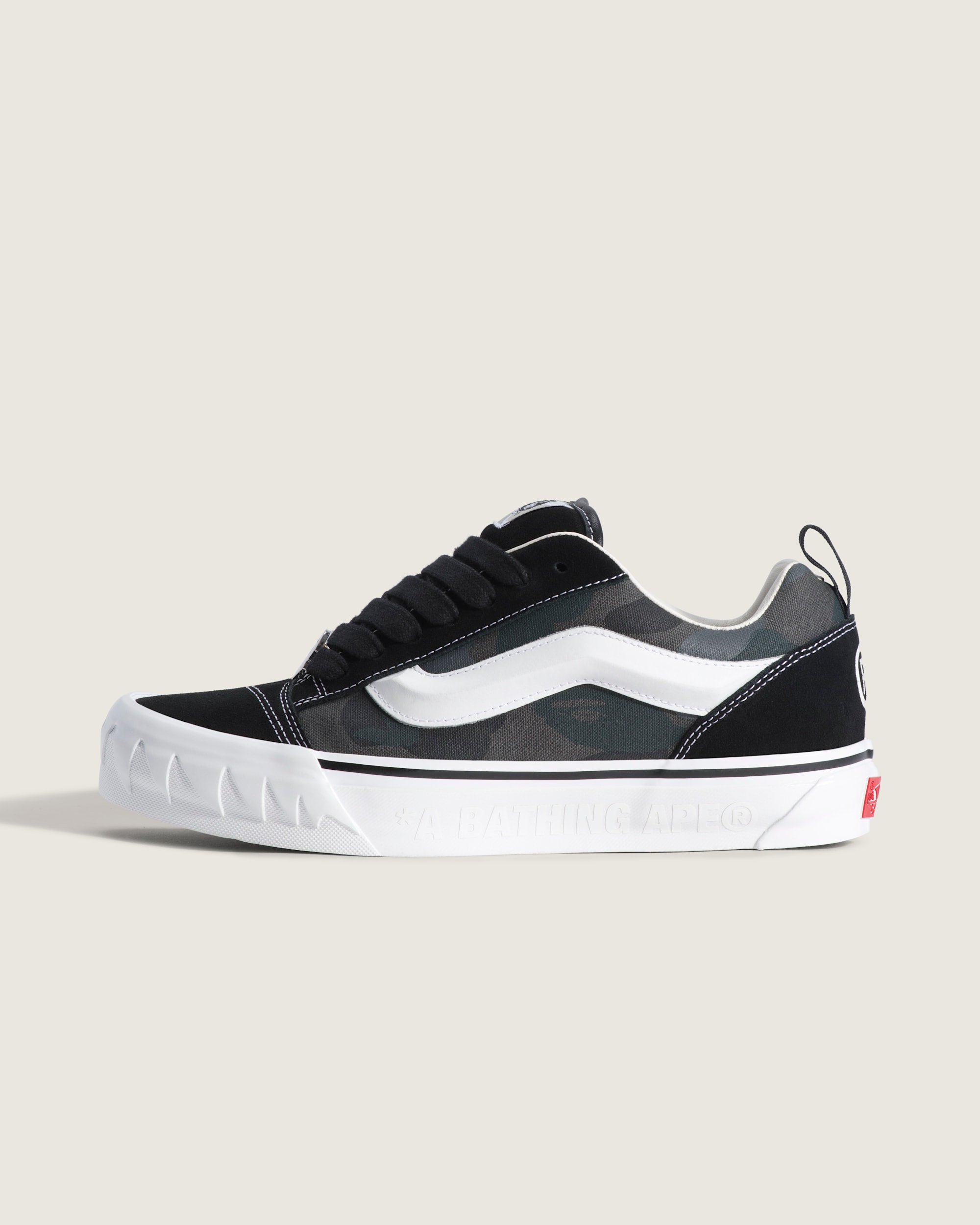 Vans x BAPE Premium Knu Skool VANS Camo Black HERO