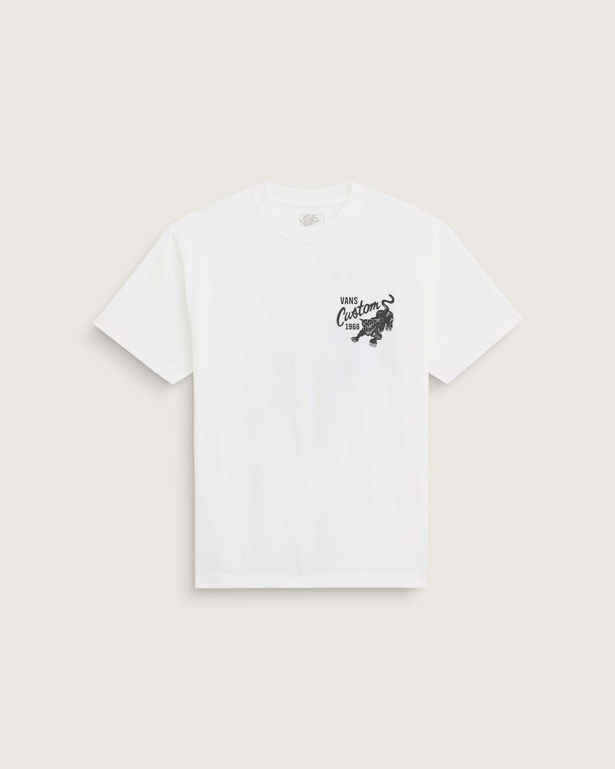 Custom Cat TShirt VANS White ALT1