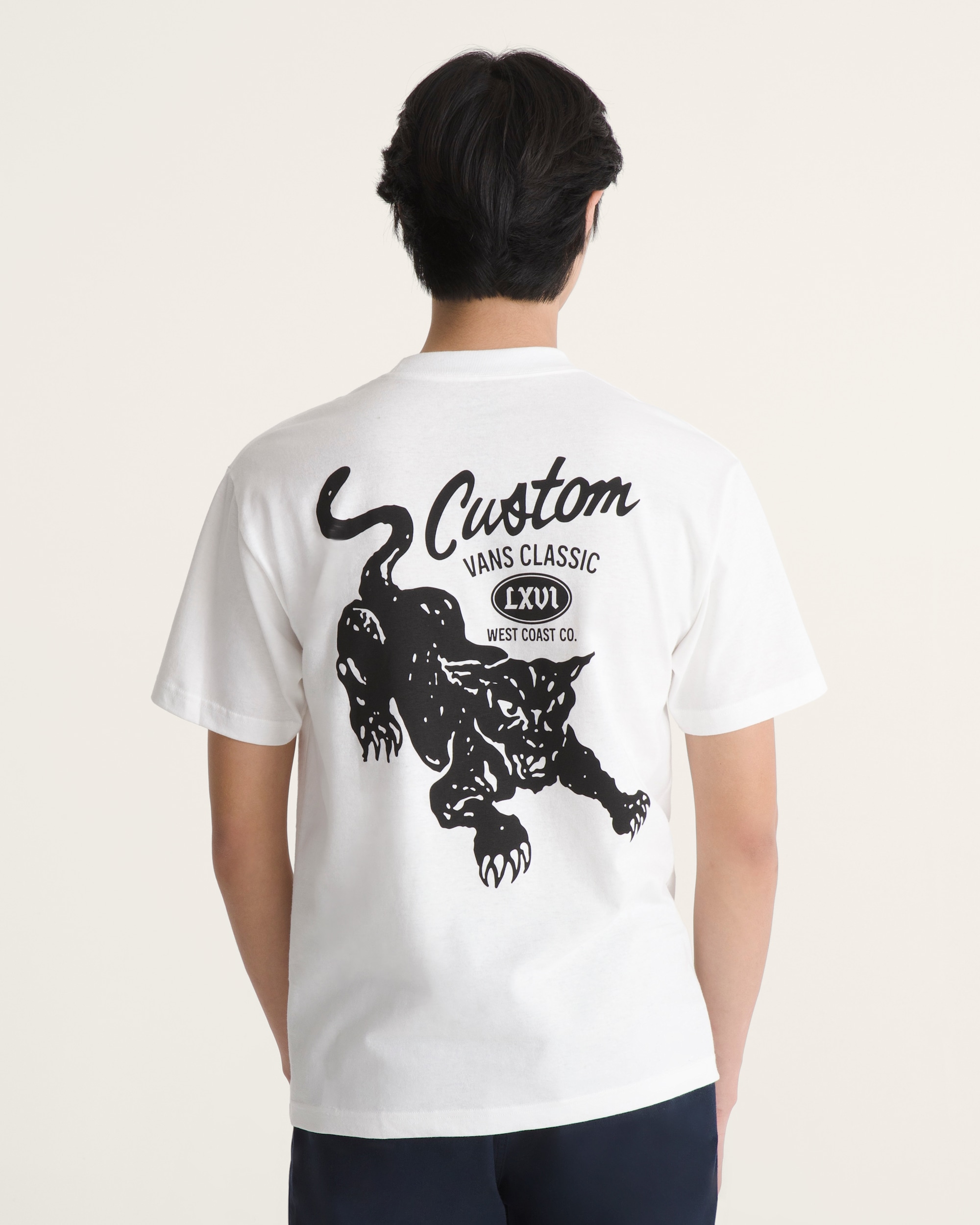 Custom Cat TShirt VANS White ALT3