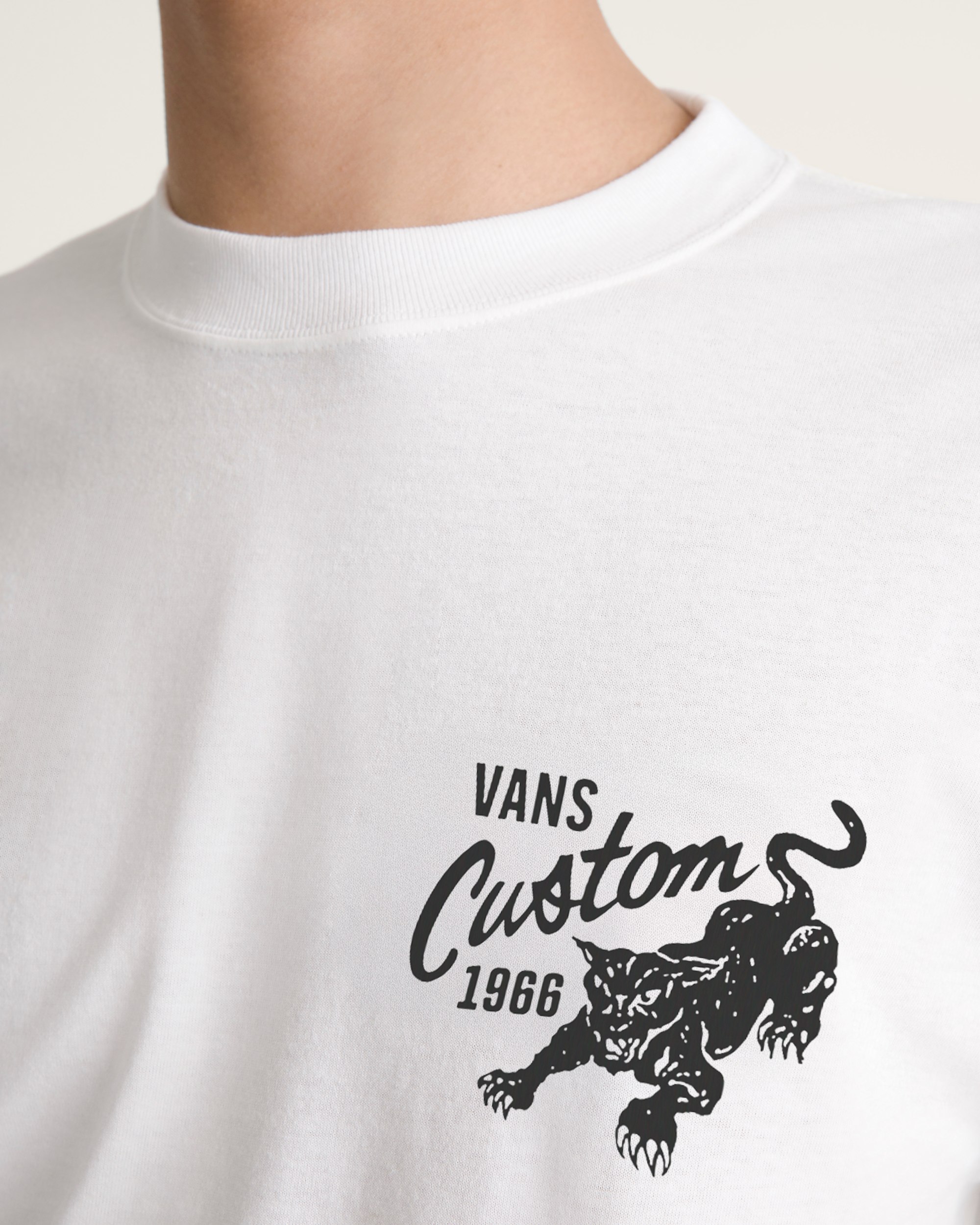 Custom Cat TShirt VANS White ALT4