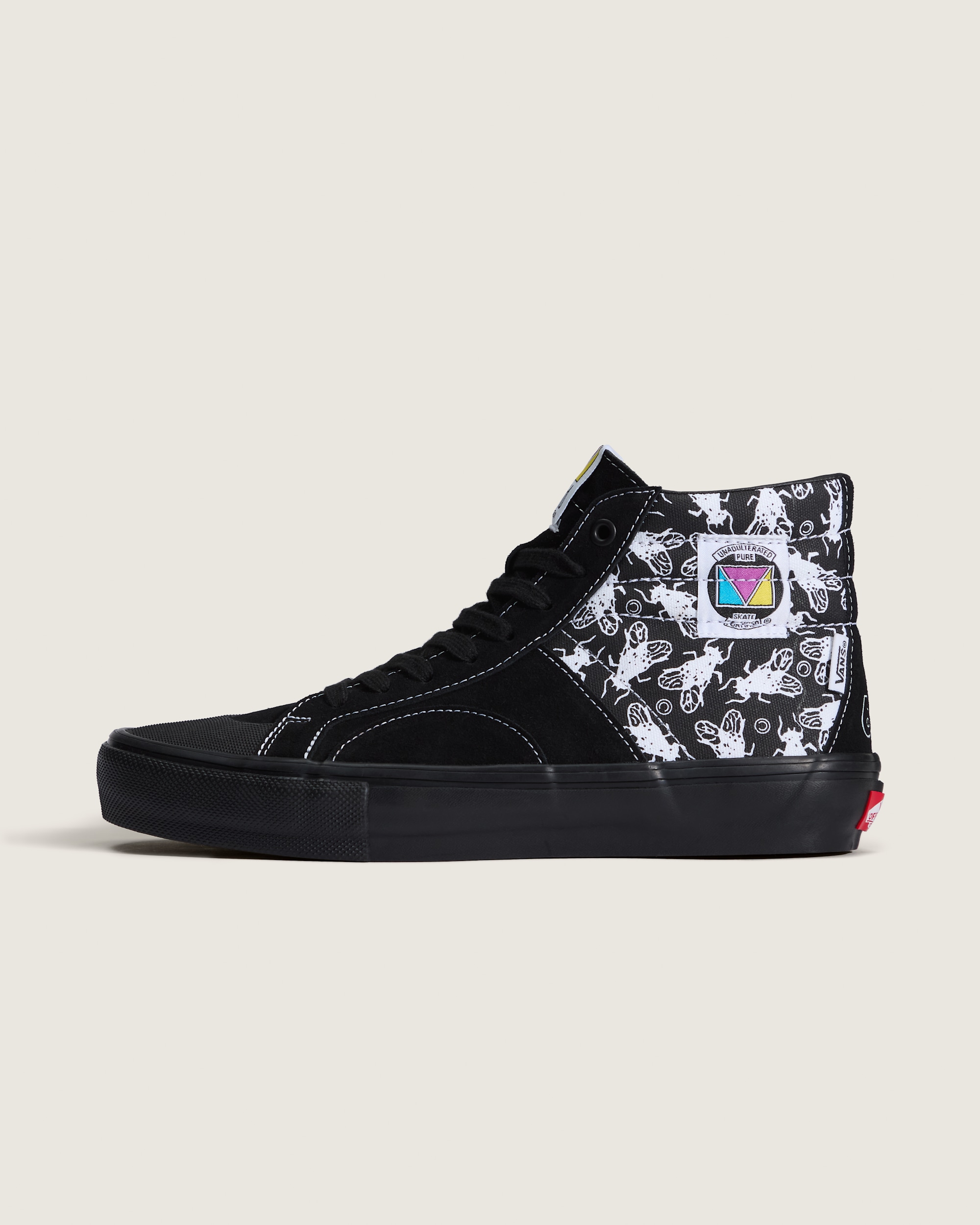 Van Doren Approved x Madrid Skateboards Skate Sk8Hi Shoe VANS Black  White HERO