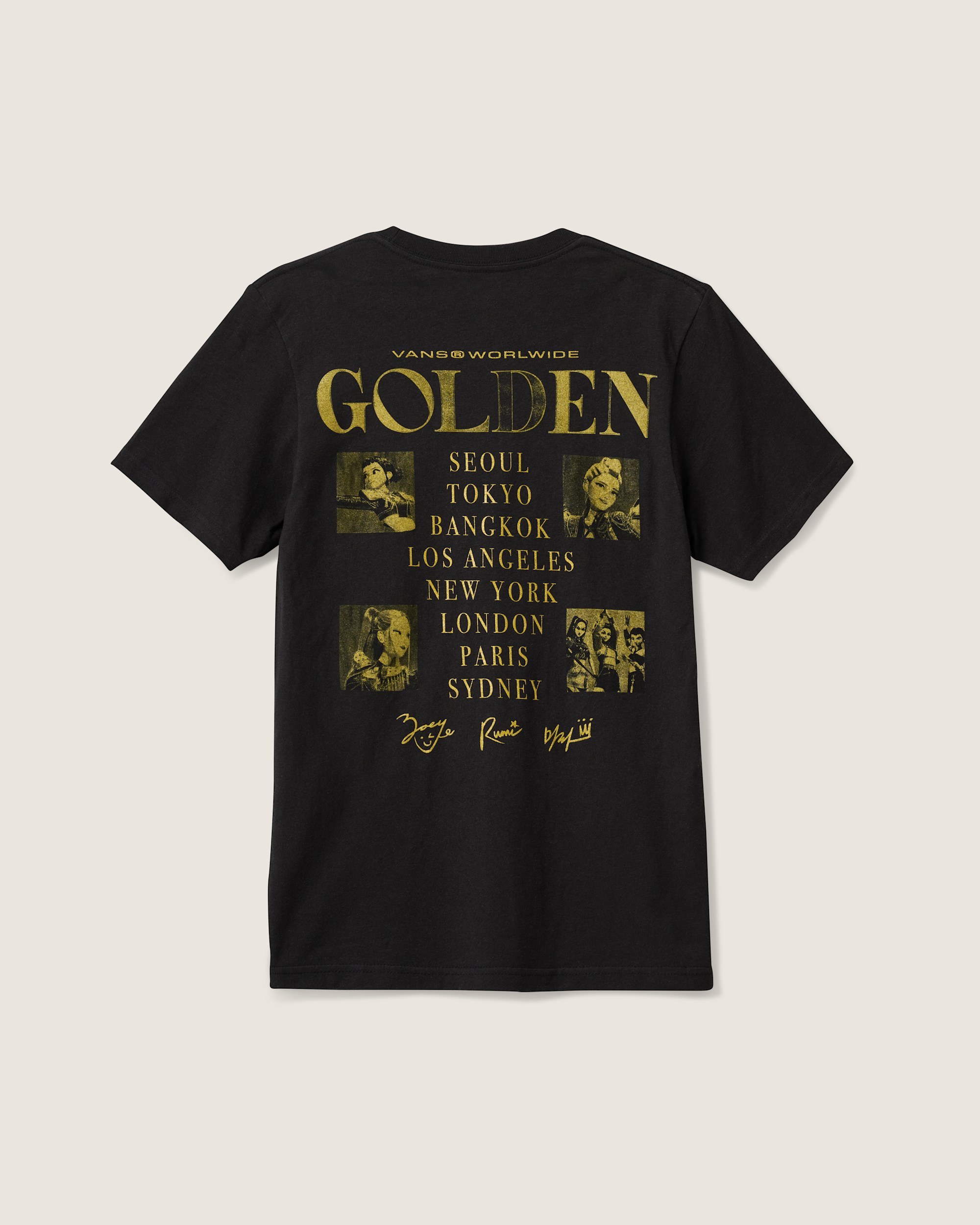 KPop Demon Hunters x Vans Kids Takedown Tour TShirt VANS Black ALT1