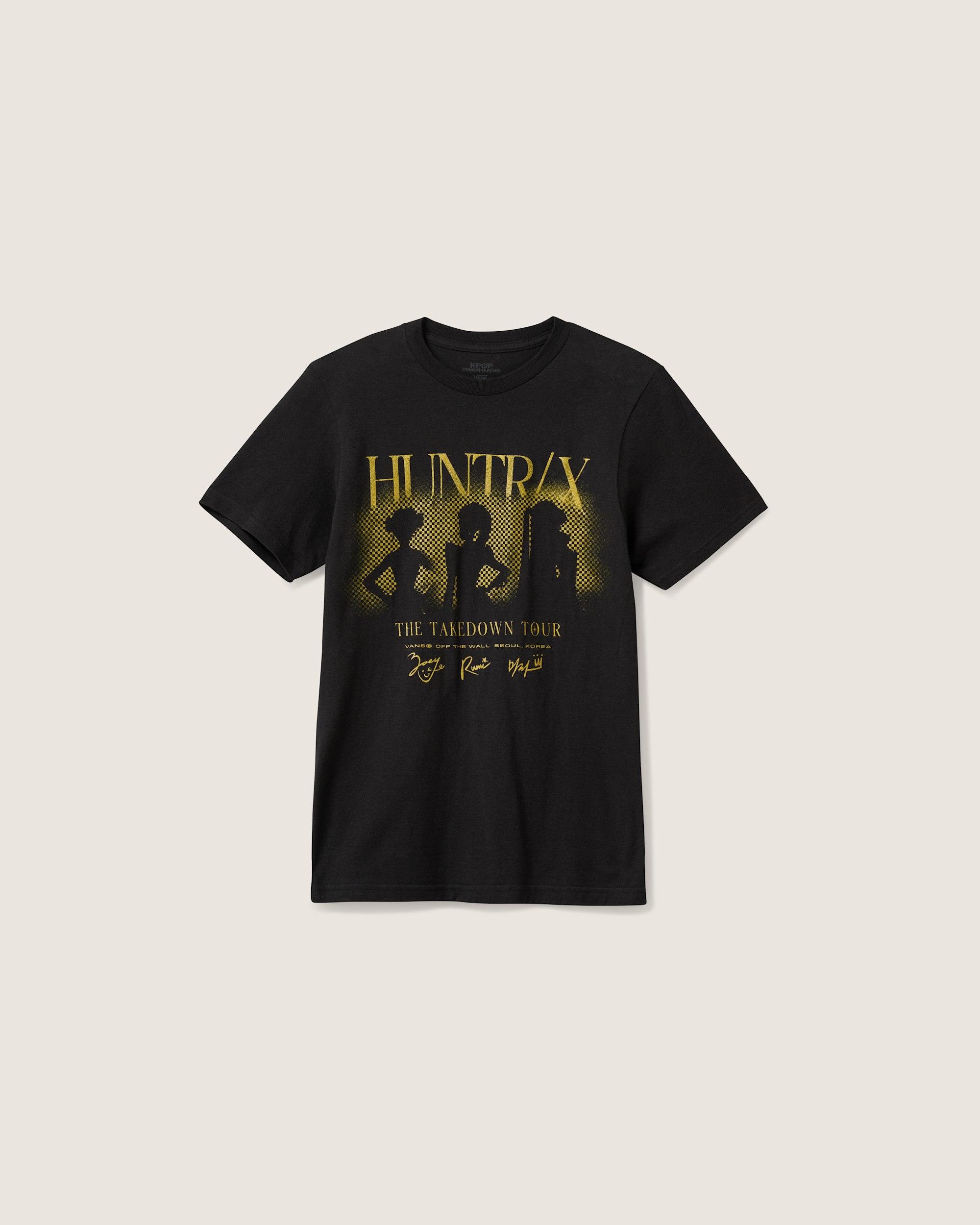 KPop Demon Hunters x Vans Little Kids Takedown Tour TShirt VANS Black HERO