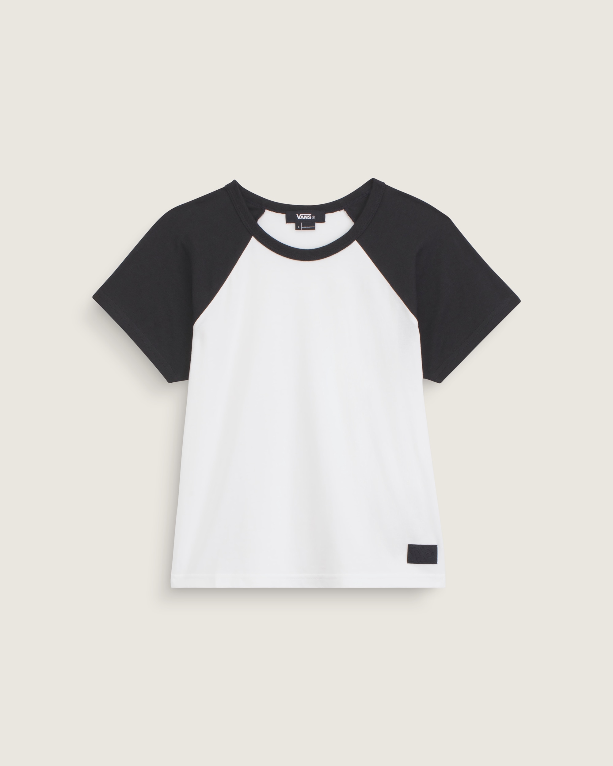 Gracie Raglan TShirt VANS White  Black HERO