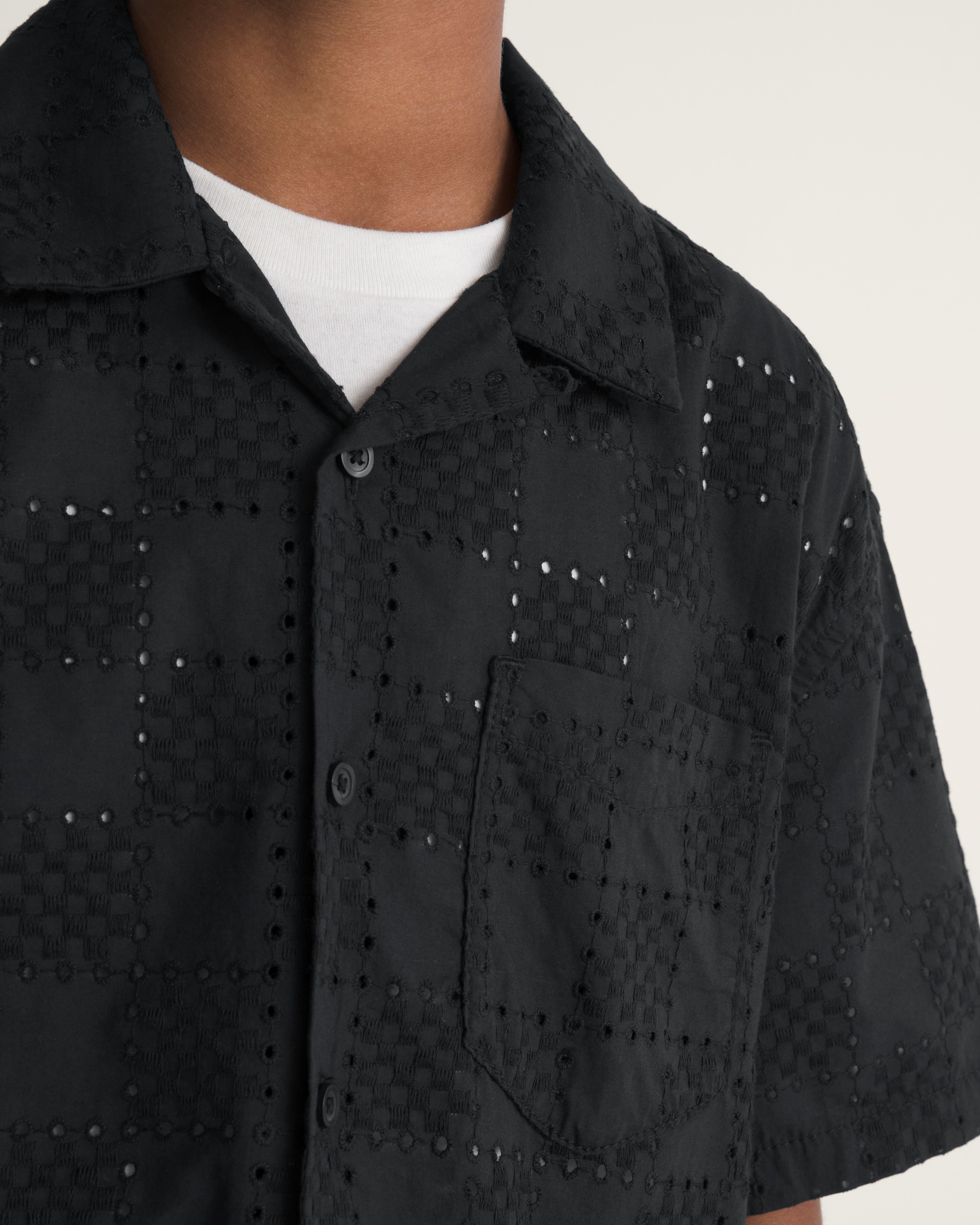 Kids Wayside Eyelit Shirt VANS Black ALT4