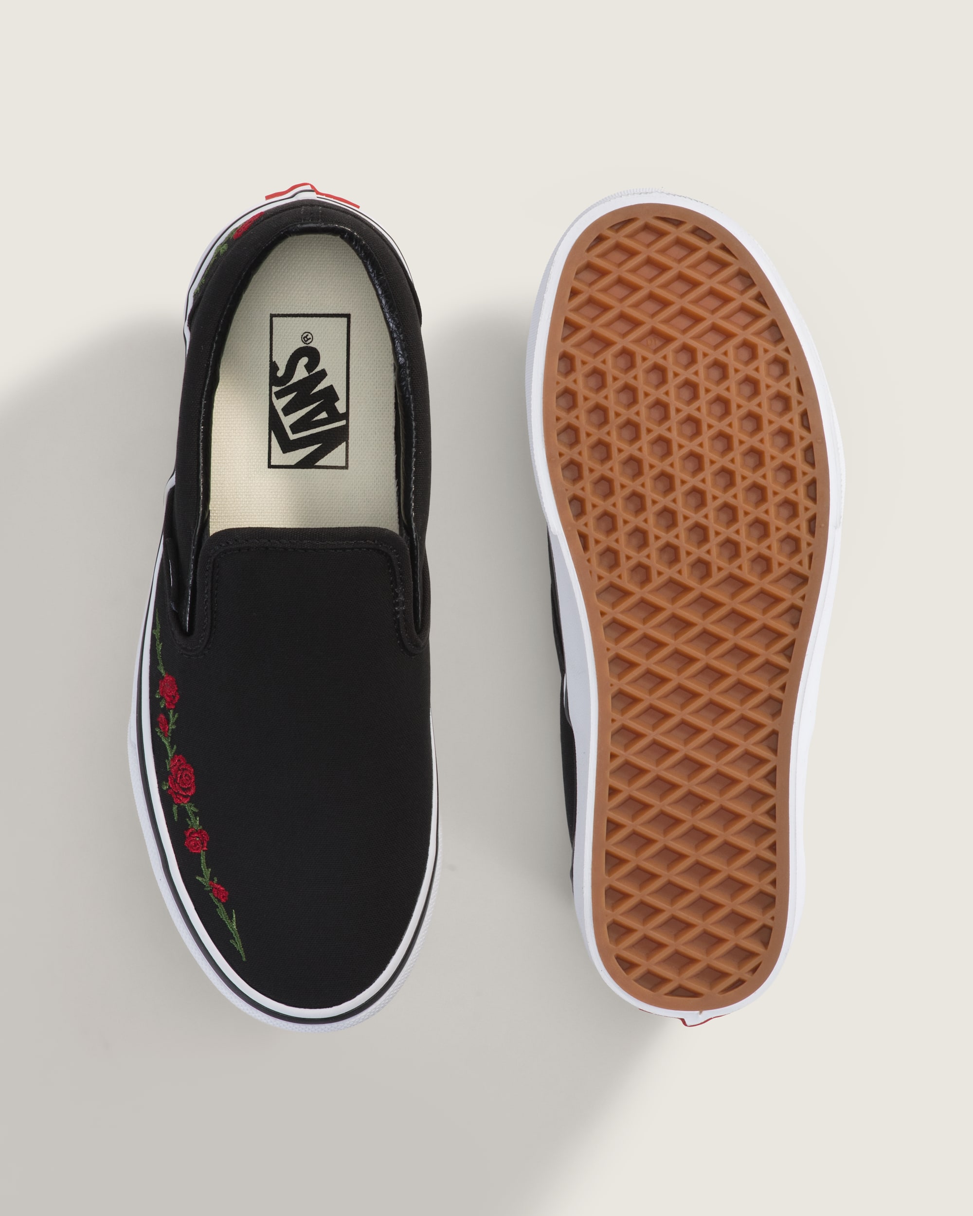 Classic SlipOn Shoe VANS Black  Red ALT2