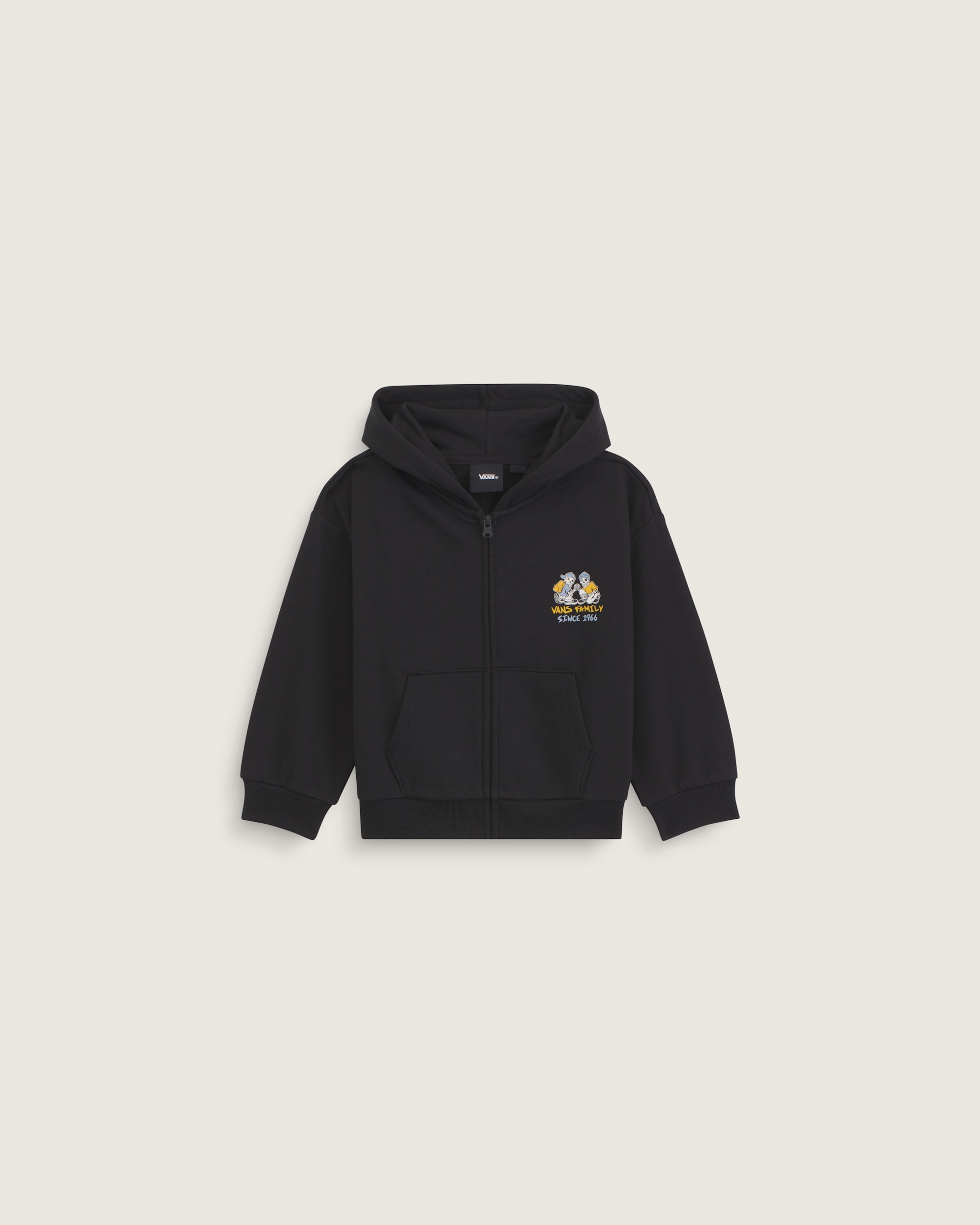 Little Kids Checker Bros Zip Hoodie VANS Black ALT1