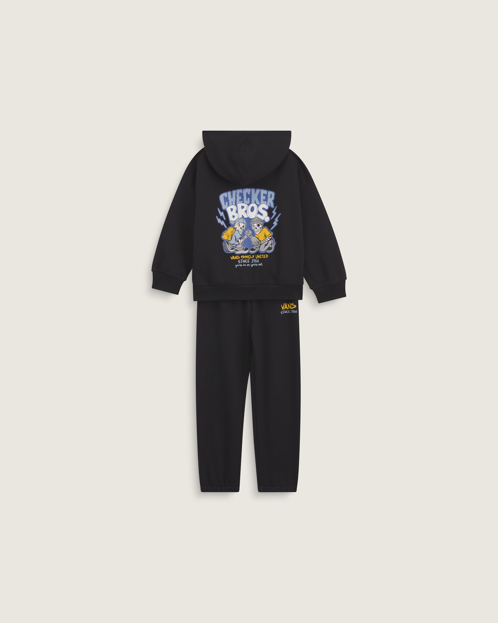 Little Kids Checker Bros Zip Hoodie VANS Black HERO