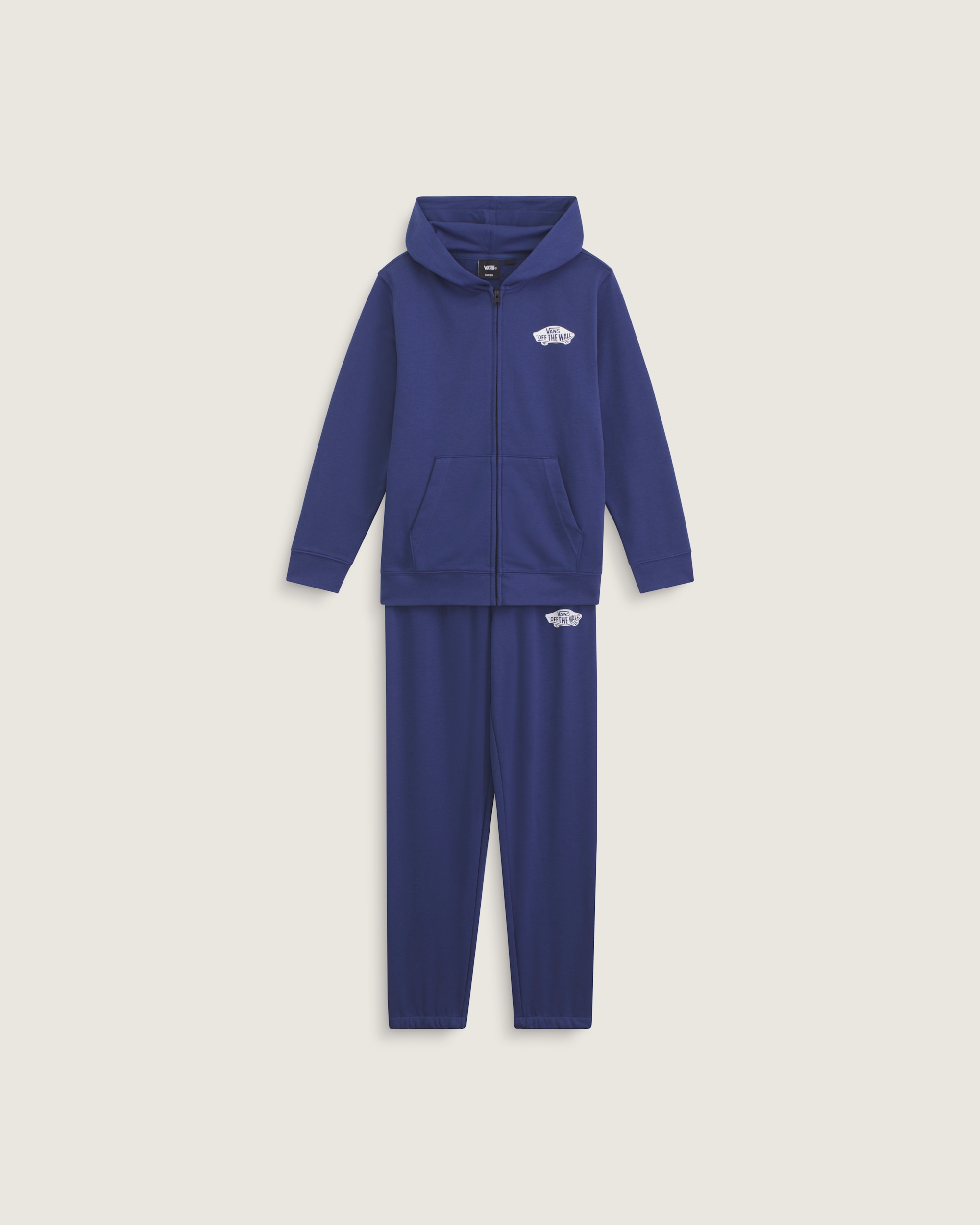 Kids Double Standard Zip Hoodie VANS True Navy Blue HERO
