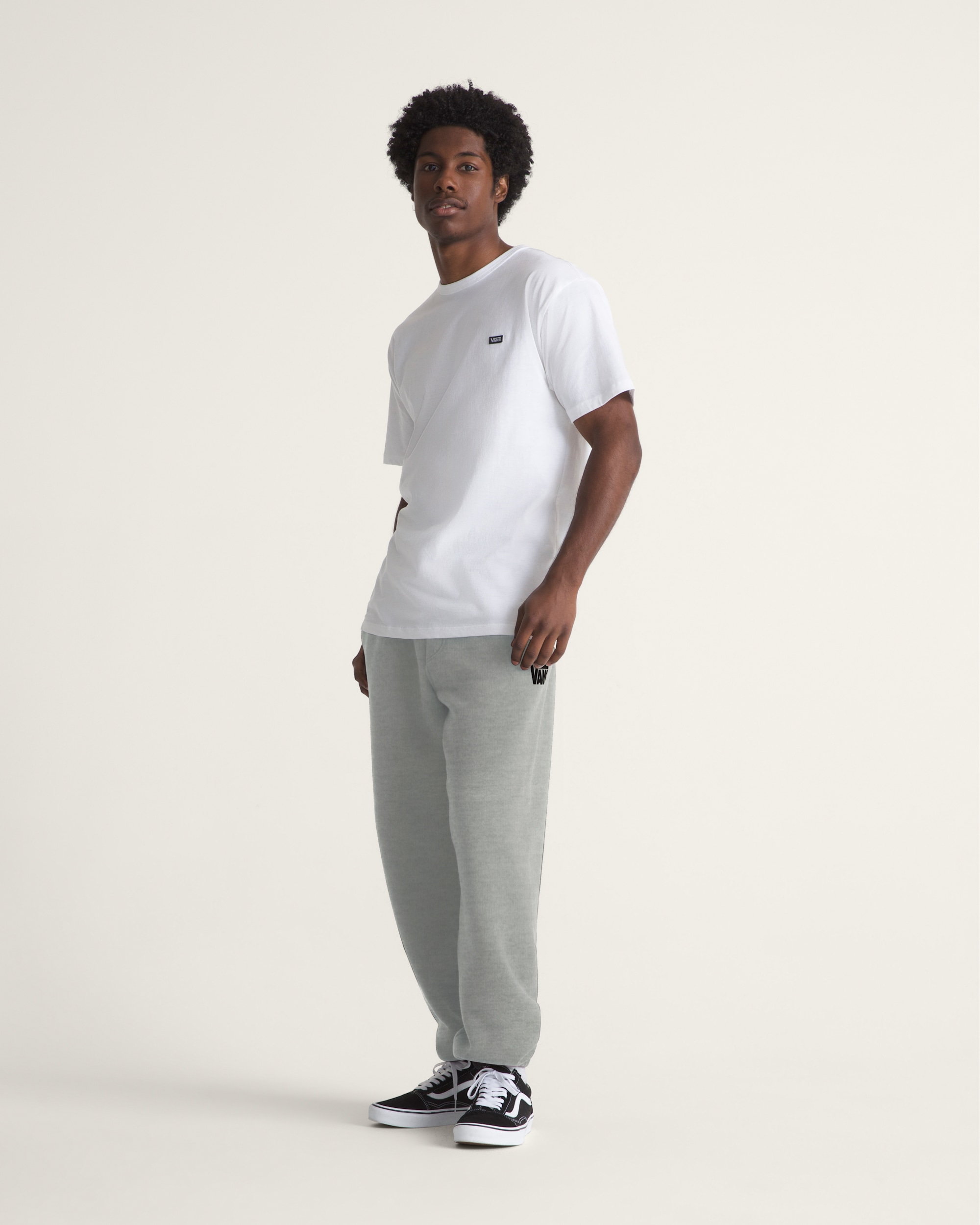 Stretch Logo Fleece Pant VANS Cement Heather Grey ALT3