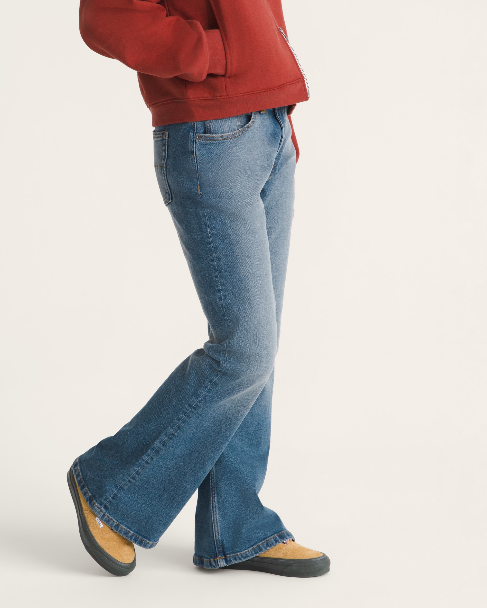 Check5 Mid Rise Boot Cut Pants VANS Vintage Indigo ALT5