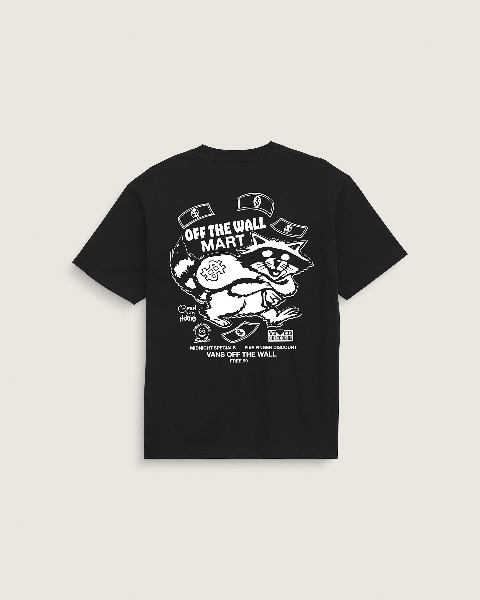 Off The Wall Mart TShirt VANS Black HERO