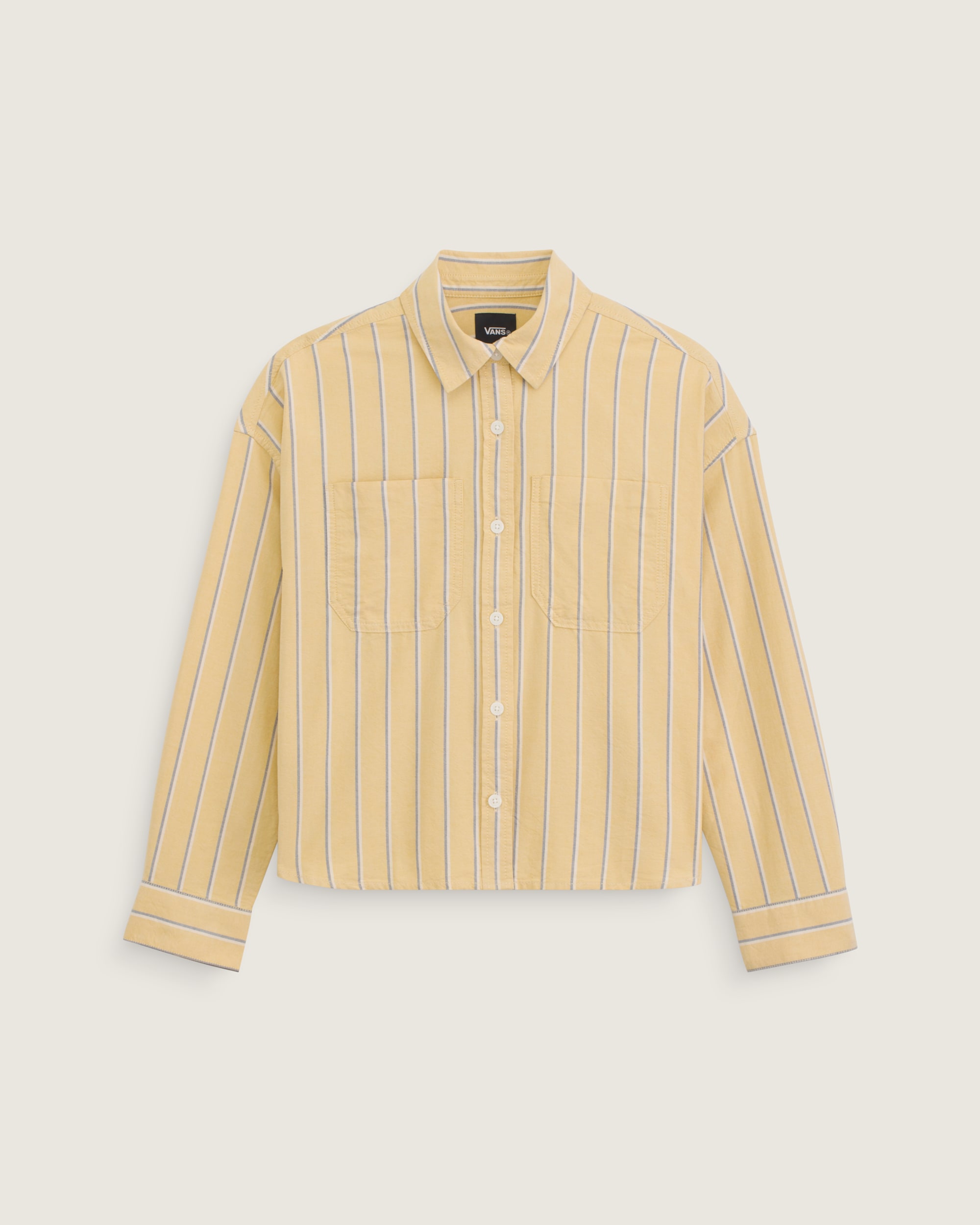 Long Sleeve Boxy Oxford Shirt VANS Dusty Gold HERO
