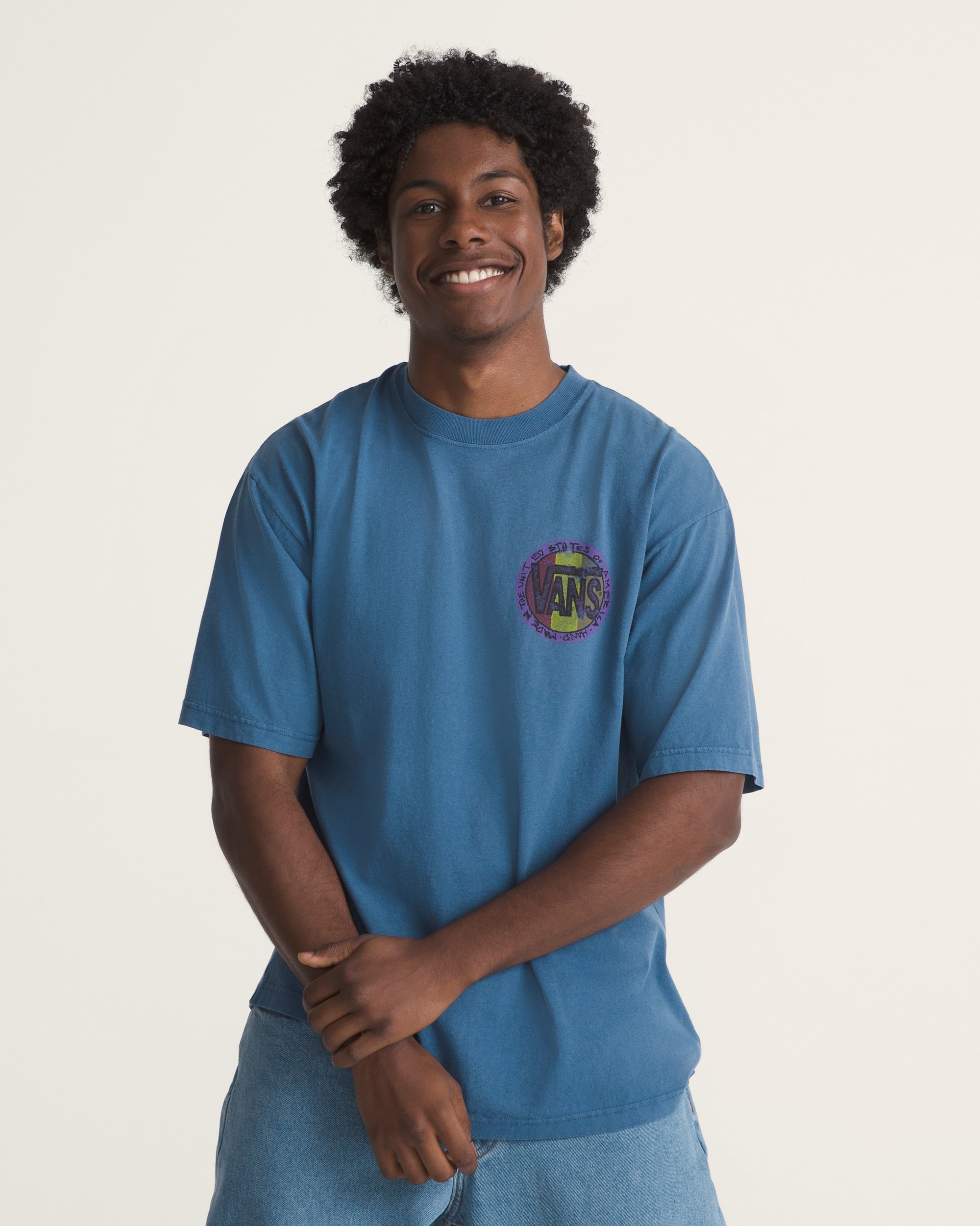 Blotched Circle TShirt VANS True Navy Blue ALT1