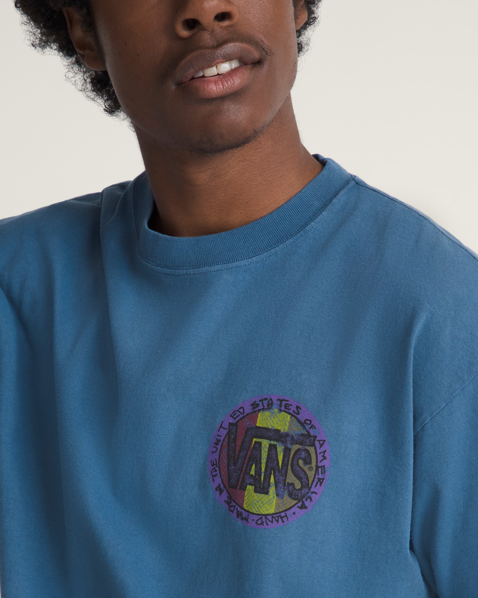 Blotched Circle TShirt VANS True Navy Blue ALT2
