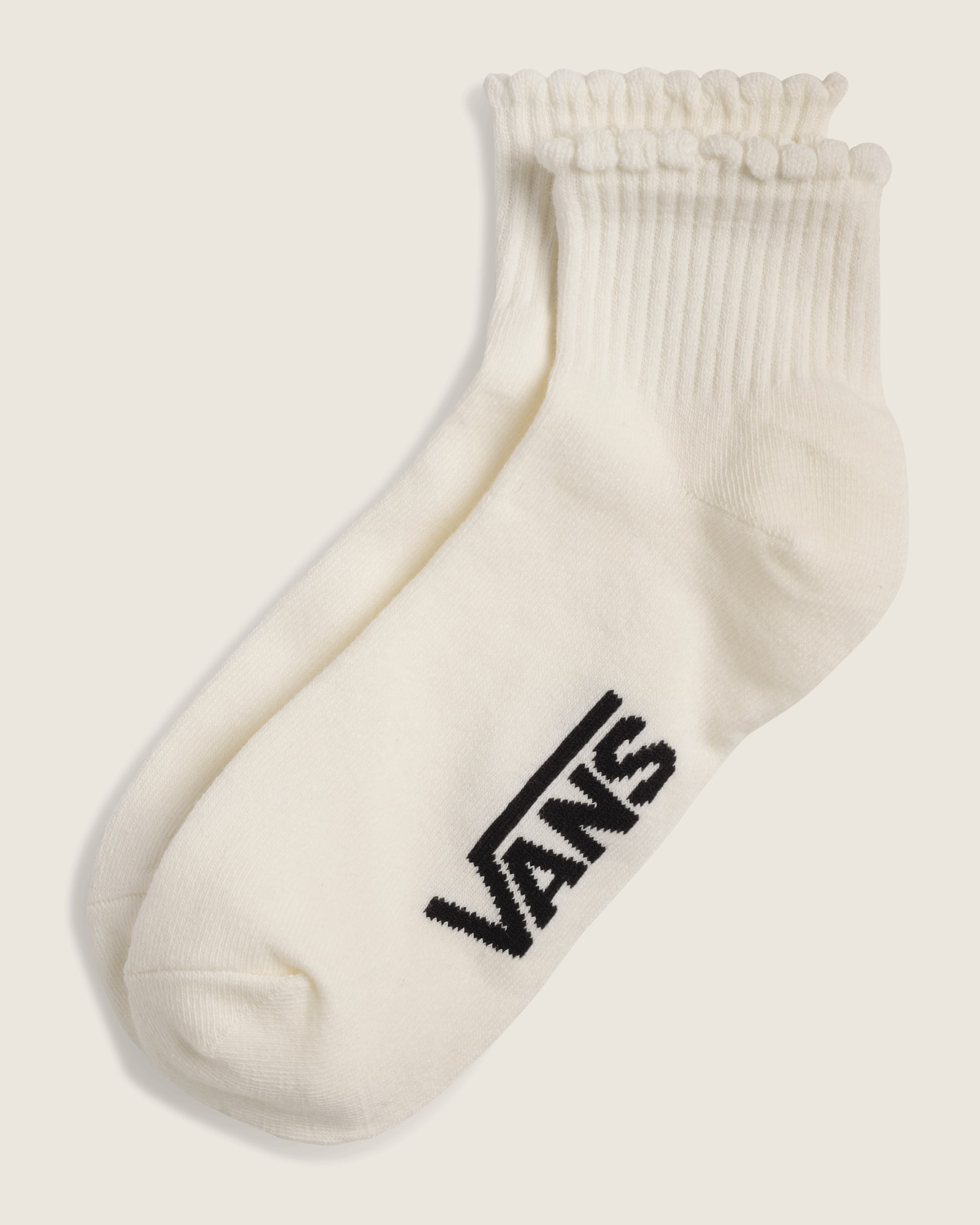 Scallop Quarter Crew Socks VANS Marshmallow HERO