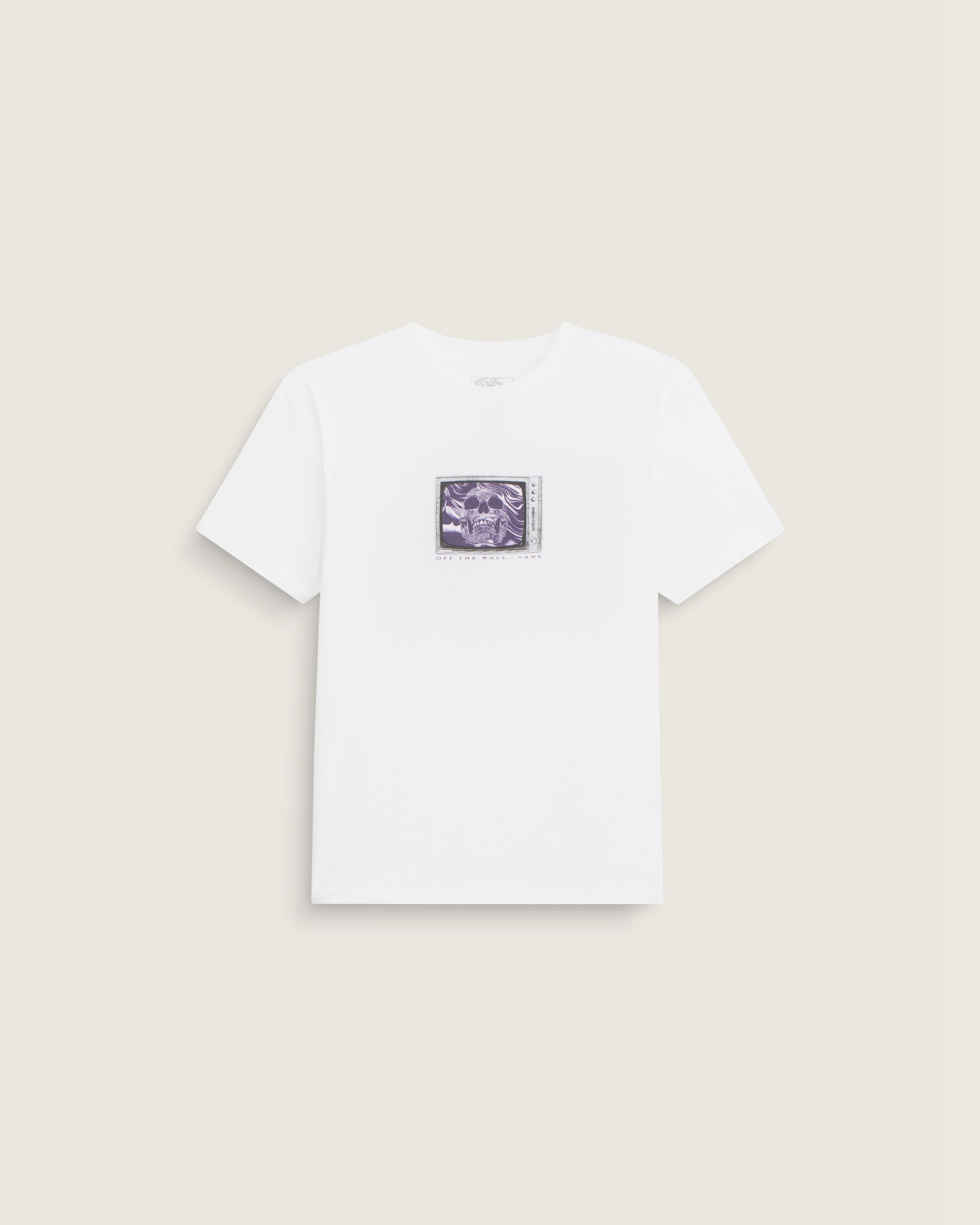 Kids Tune In Skull Out TShirt VANS GlowintheDark  White ALT2