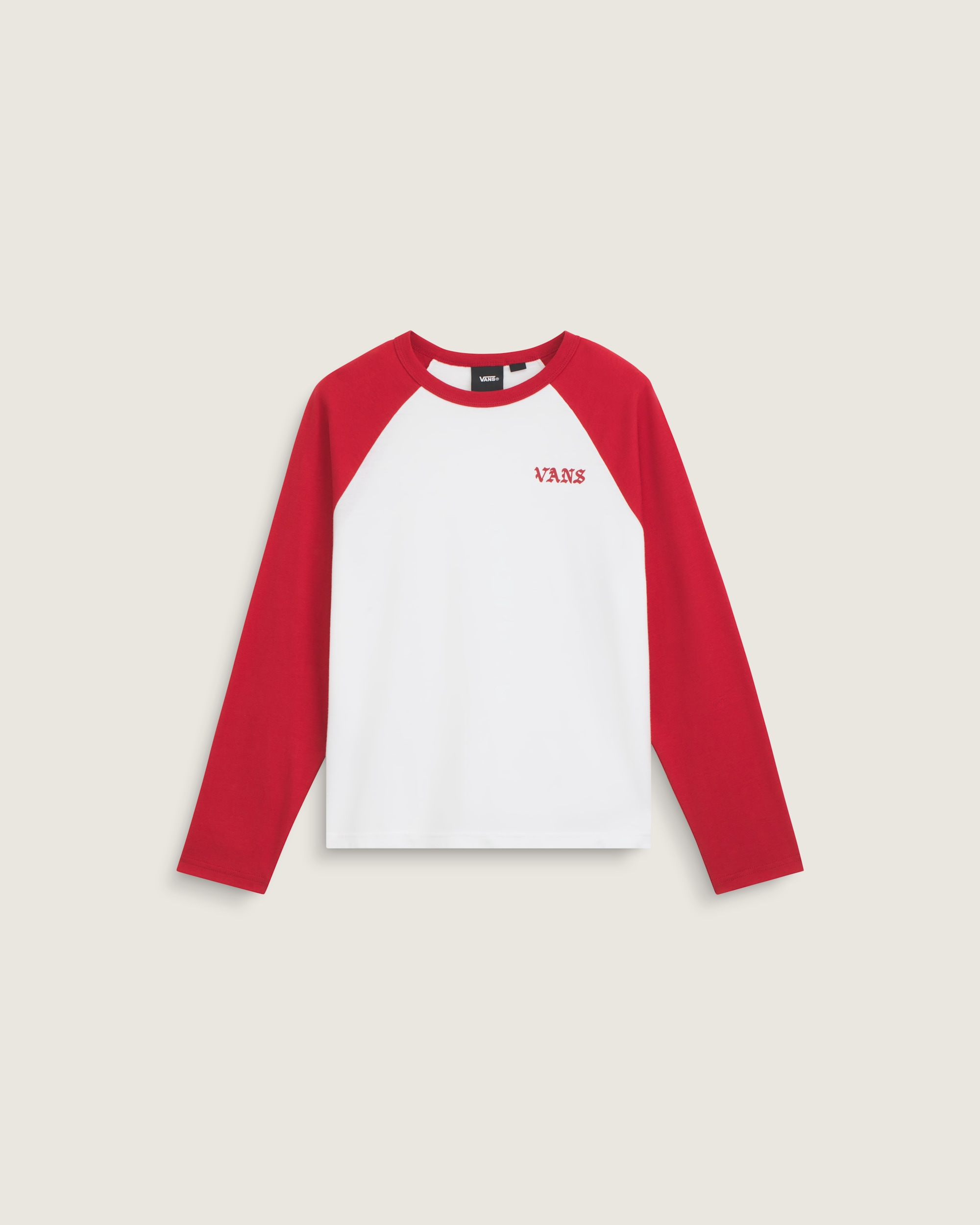 Kids Long Sleeve Raglan Shirt VANS Chili Pepper Red HERO