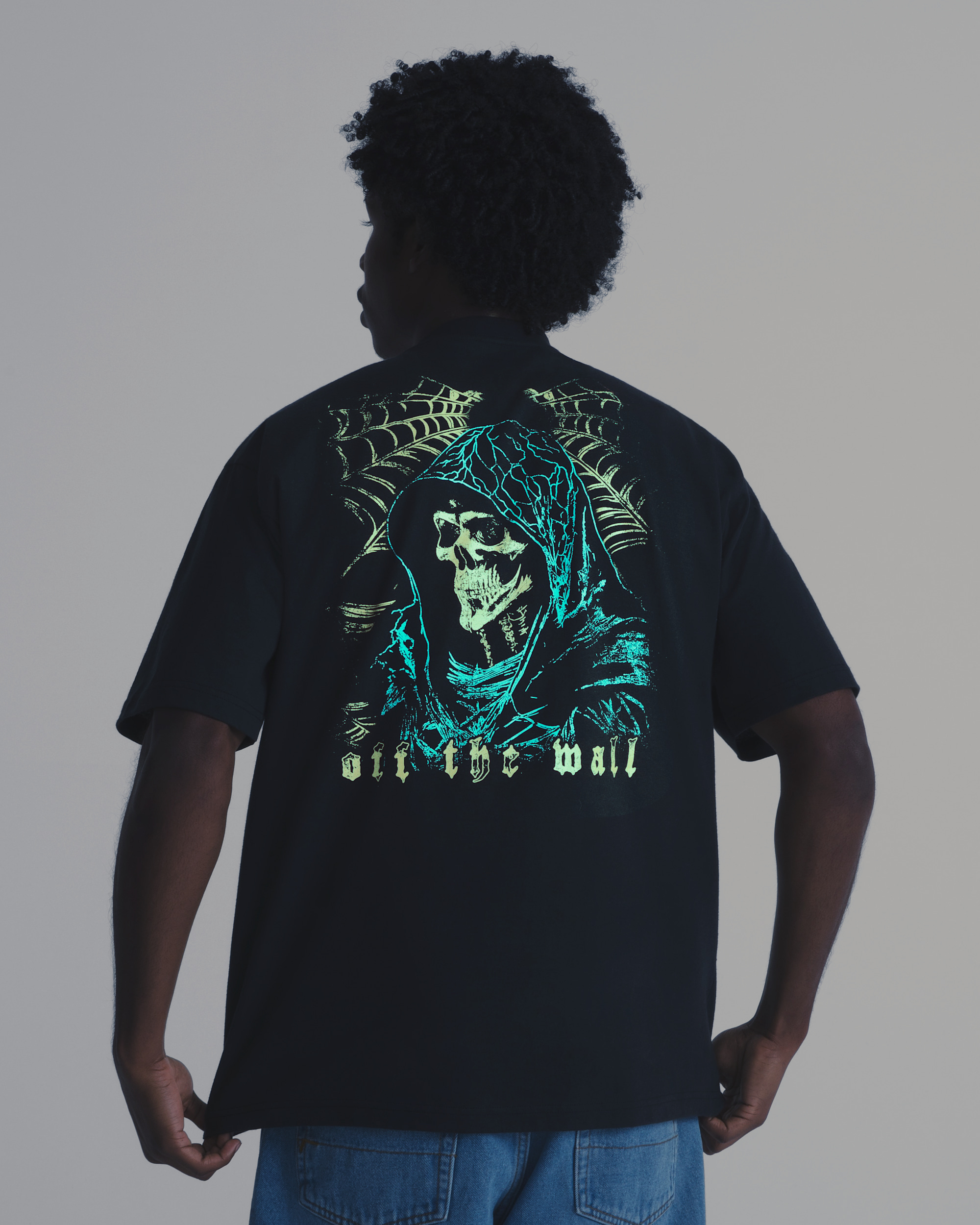 Webbed Reaper TShirt VANS GlowintheDark  Black ALT1