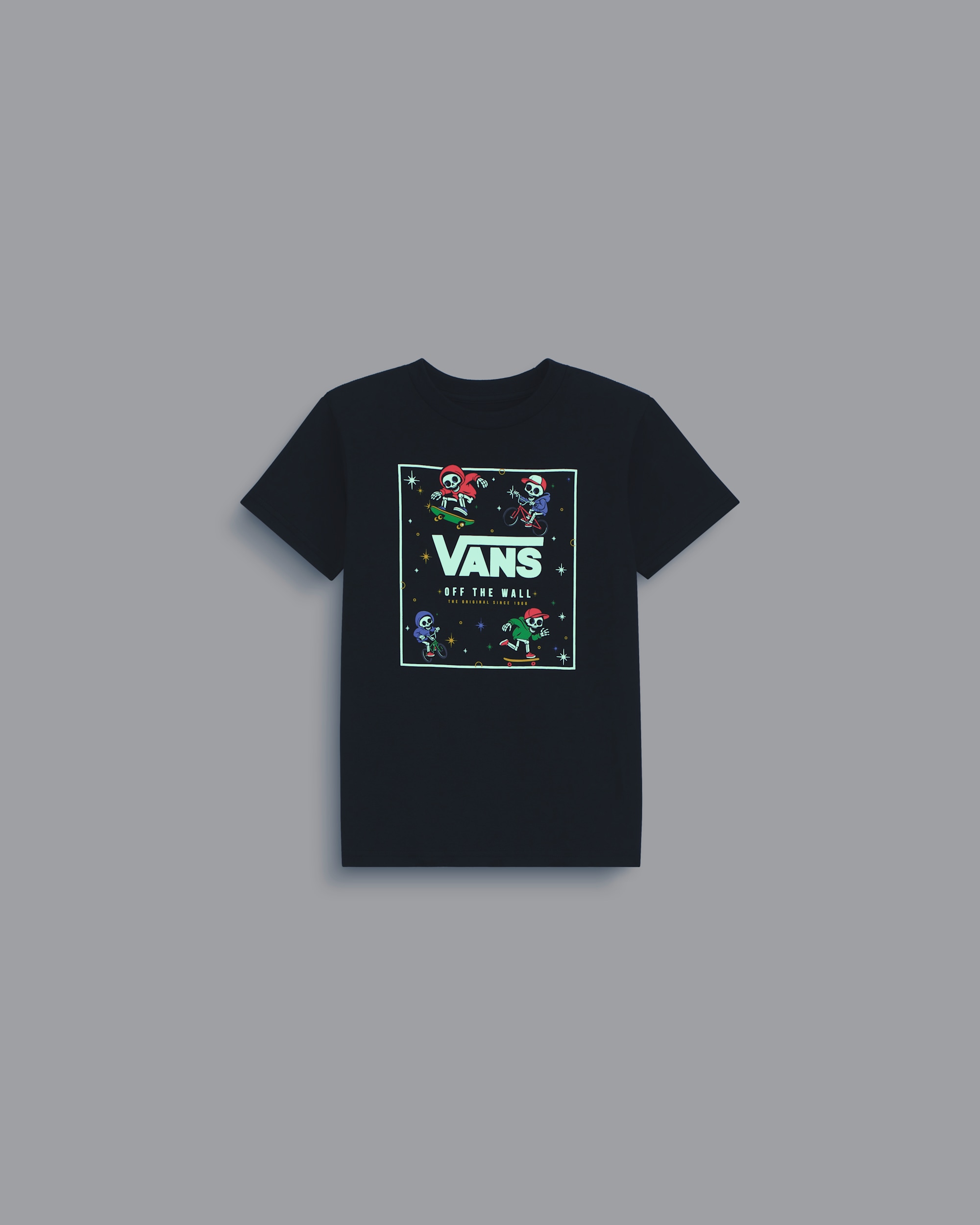 Little Kids Glow Bones TShirt VANS GlowintheDark  Black ALT1