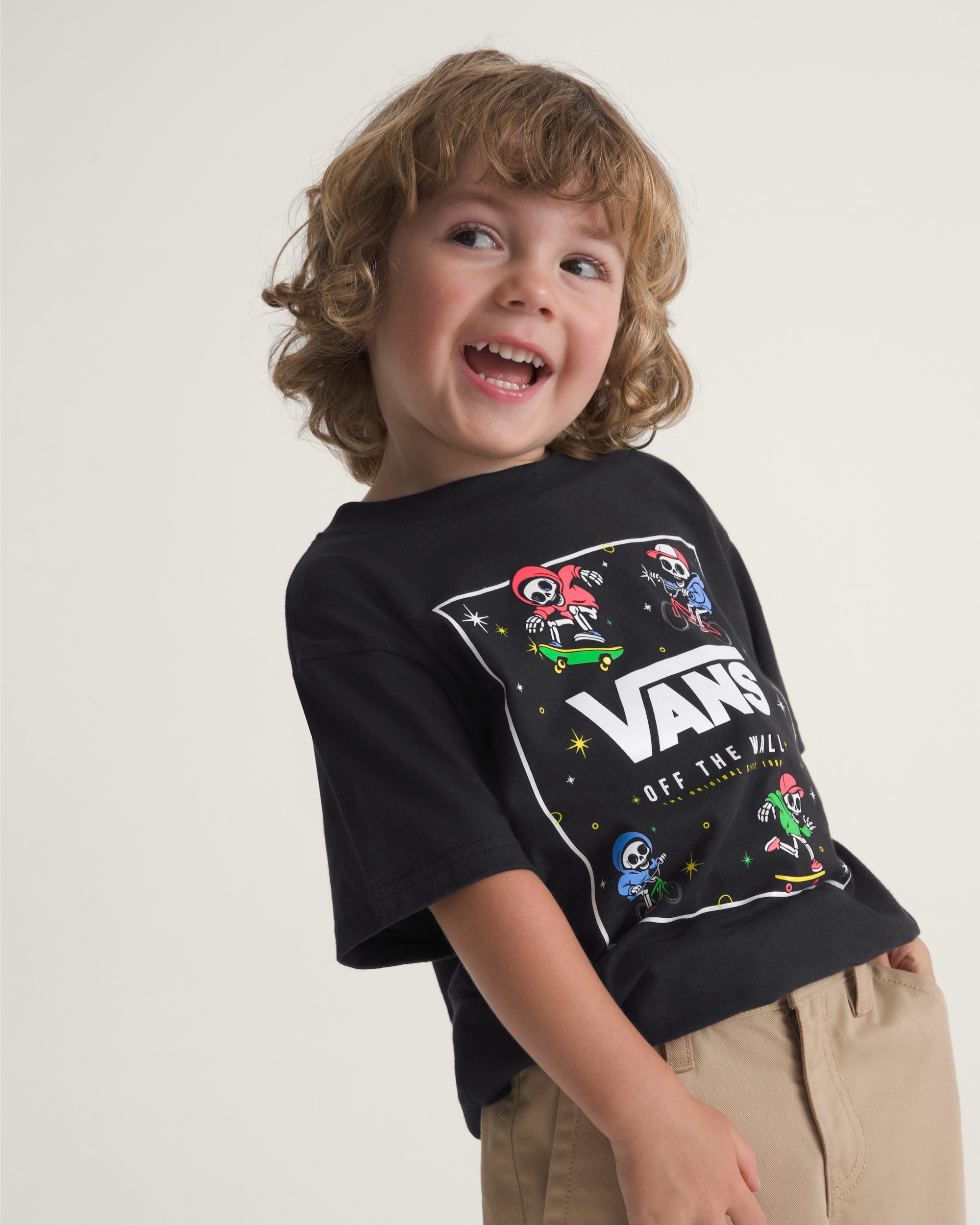 Little Kids Glow Bones TShirt VANS GlowintheDark  Black ALT3