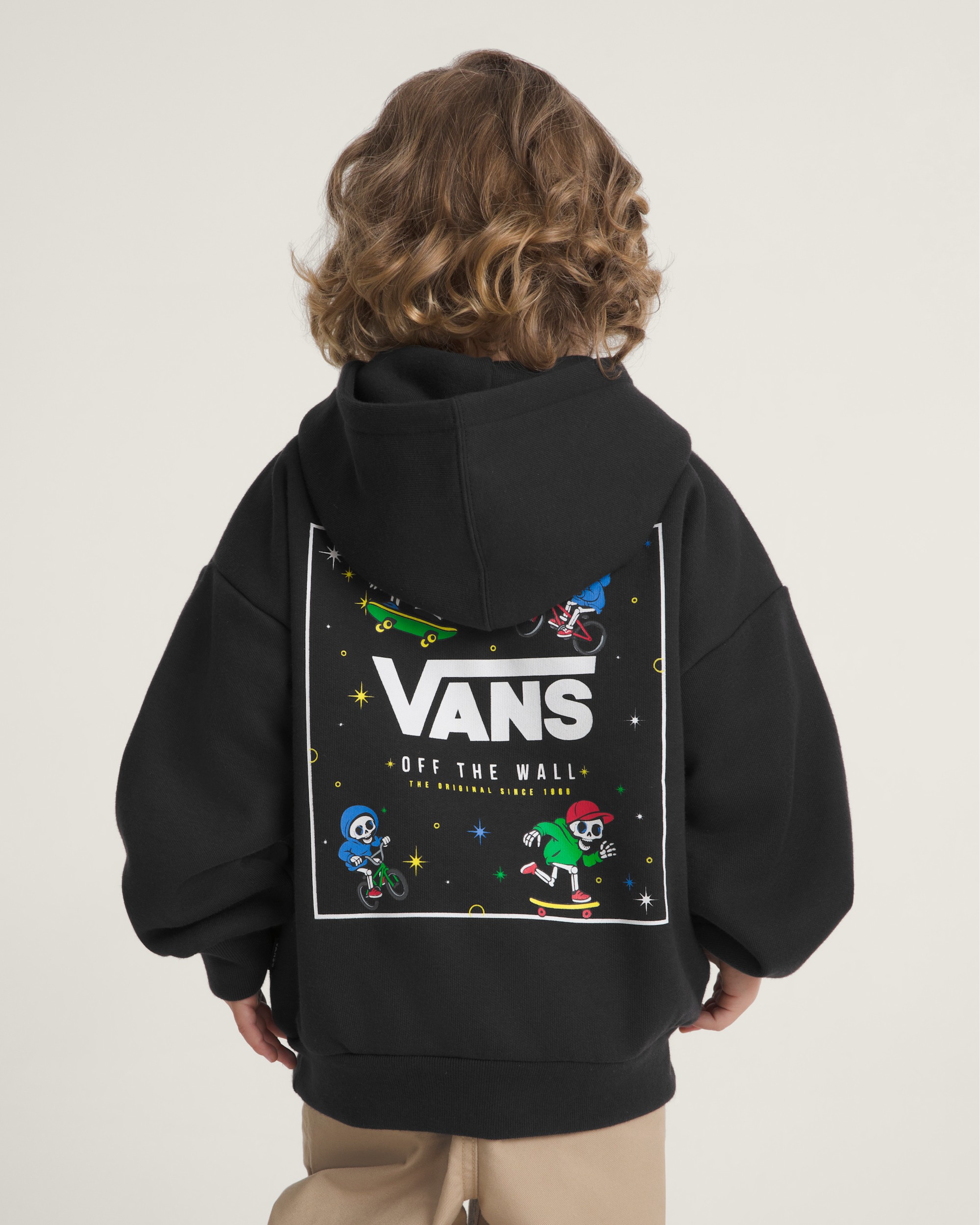 Little Kids Glow Bones Pullover Hoodie VANS GlowintheDark  Black ALT4