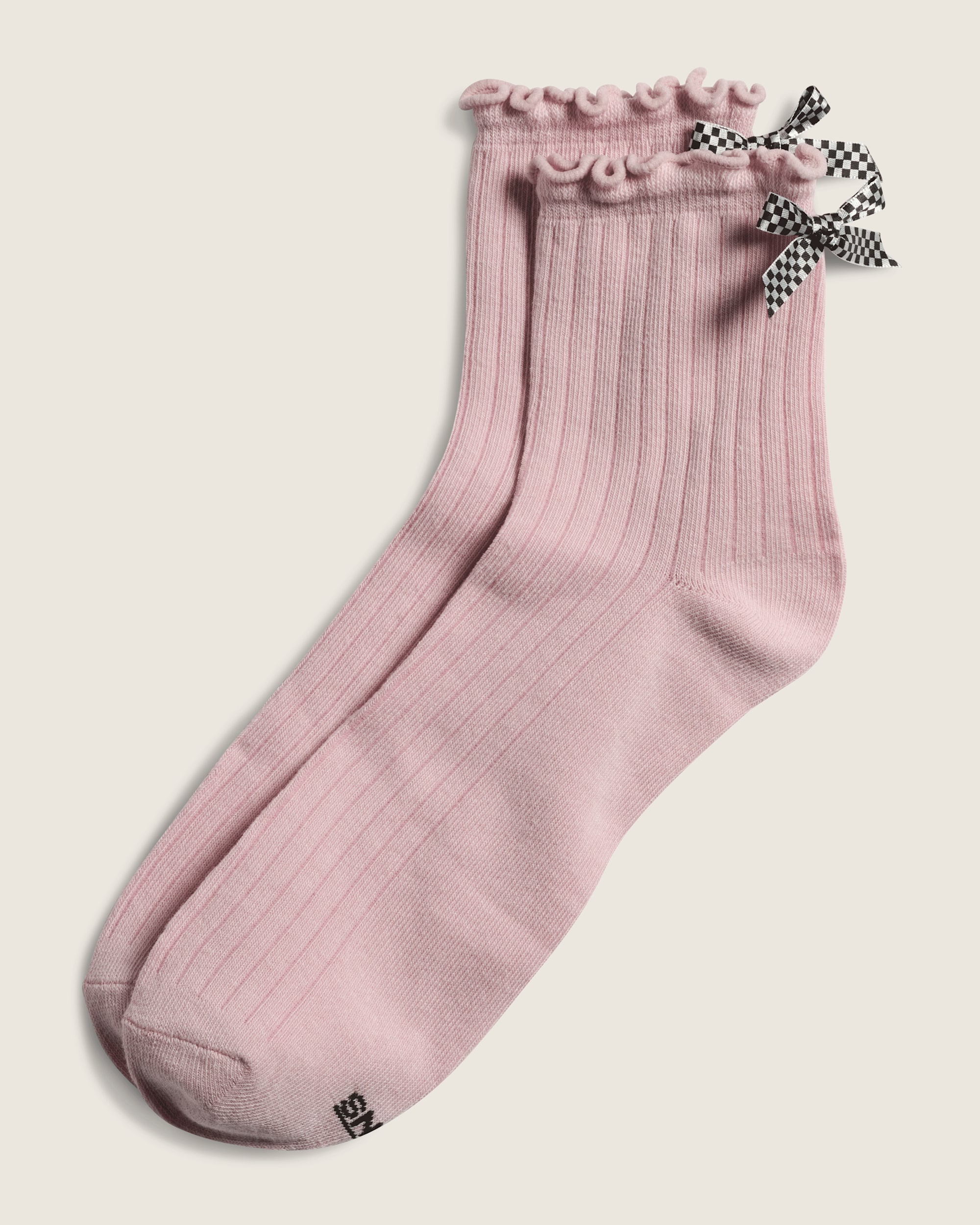 Bow Back Crew Socks VANS Pale Petal Pink HERO