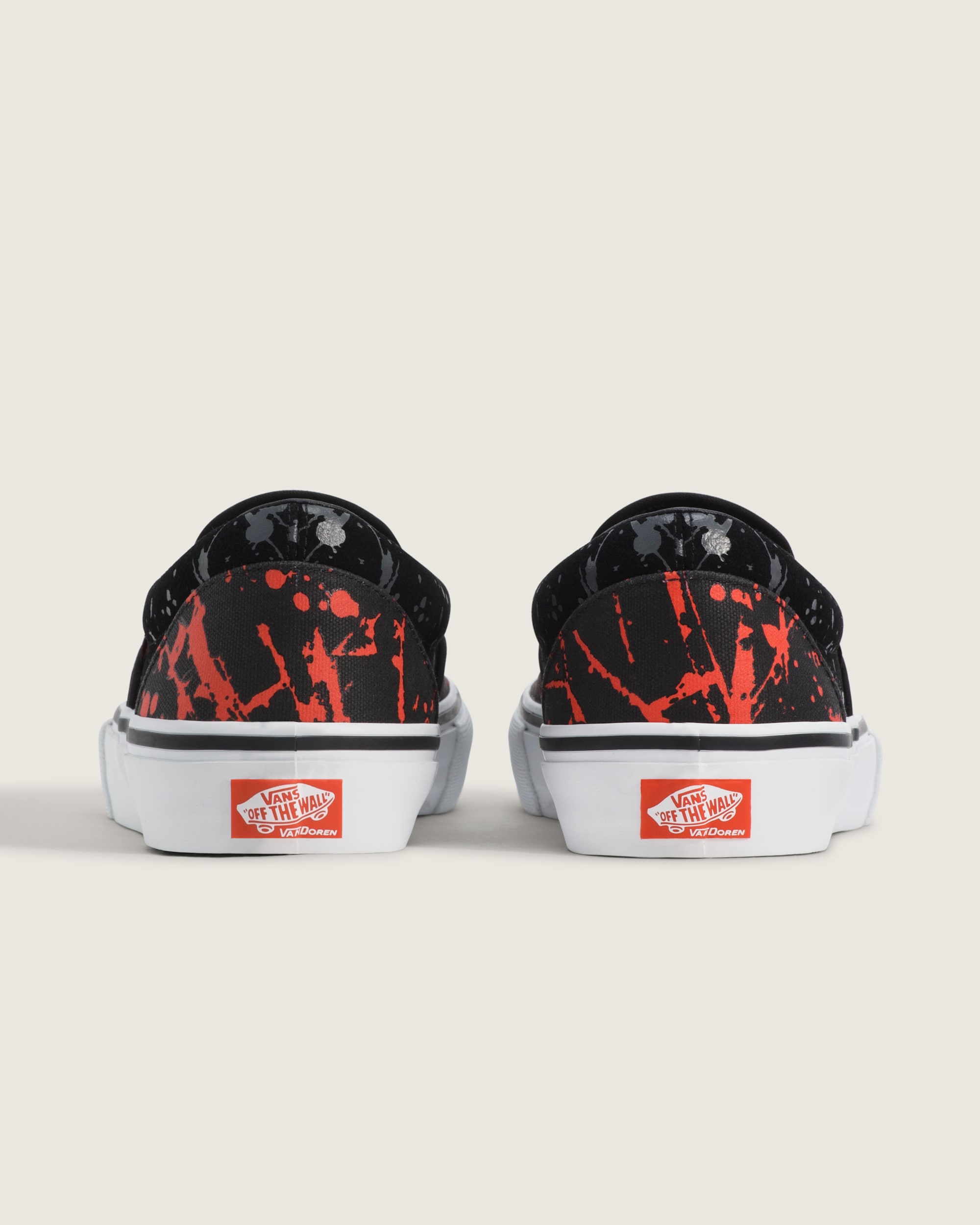 Van Doren Approved x Skate SlipOn Shoe VANS GlowintheDark Skeleton Black  Orange ALT4