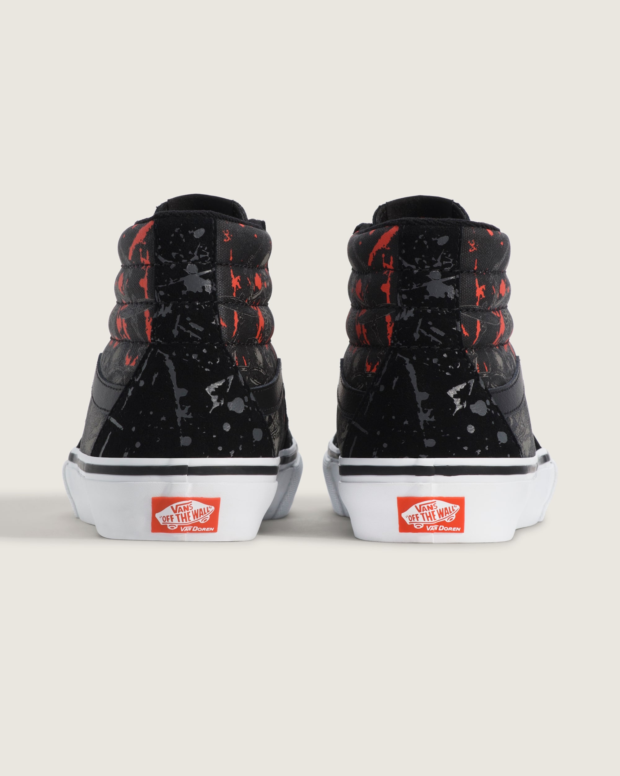 Van Doren Approved x Skate Sk8Hi Shoe VANS GlowintheDark Skeleton Black  Orange ALT4