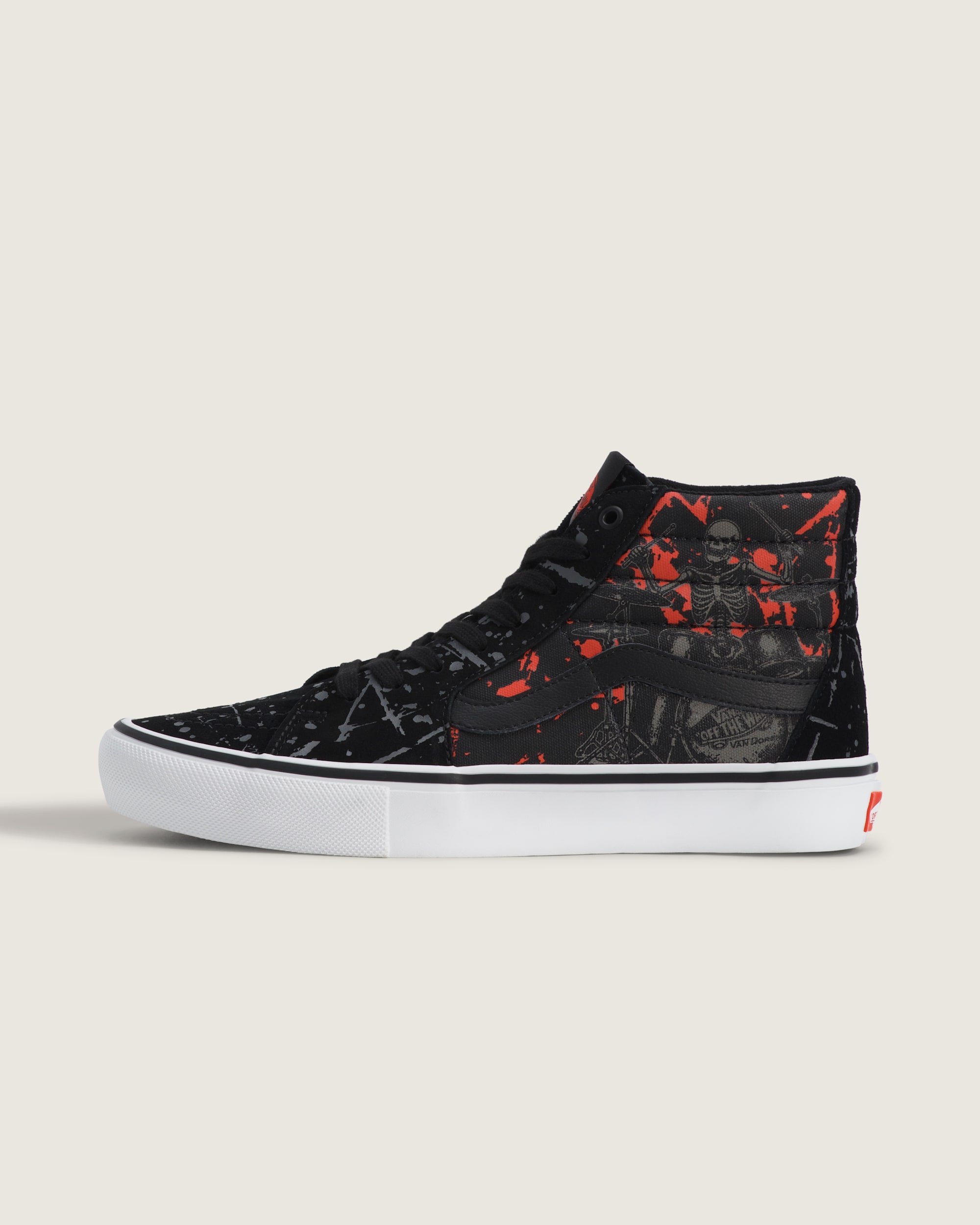 Van Doren Approved x Skate Sk8Hi Shoe VANS GlowintheDark Skeleton Black  Orange HERO
