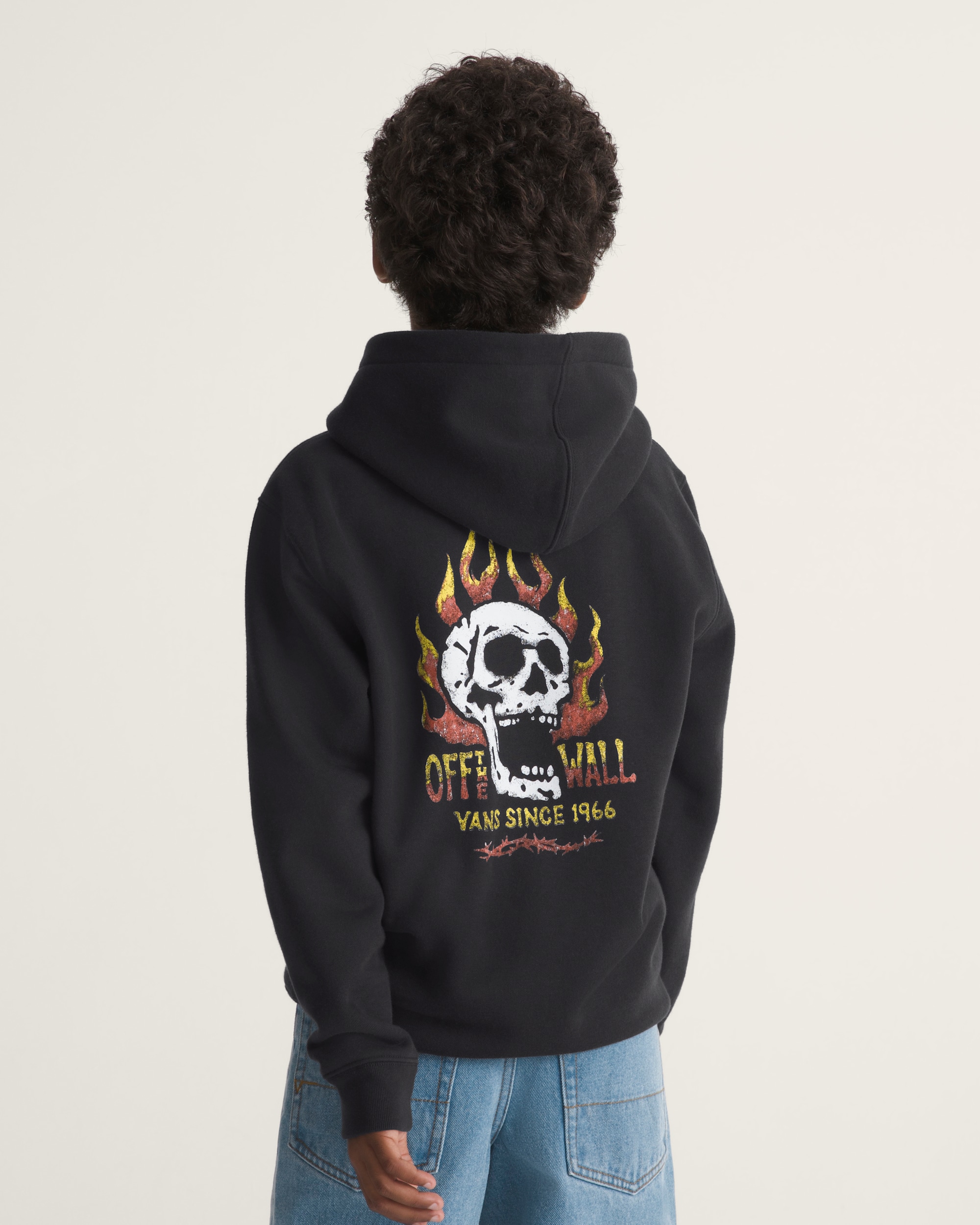 Kids Rebel Since 66 Full Zip Hoodie VANS Glowinthedark  Black ALT3