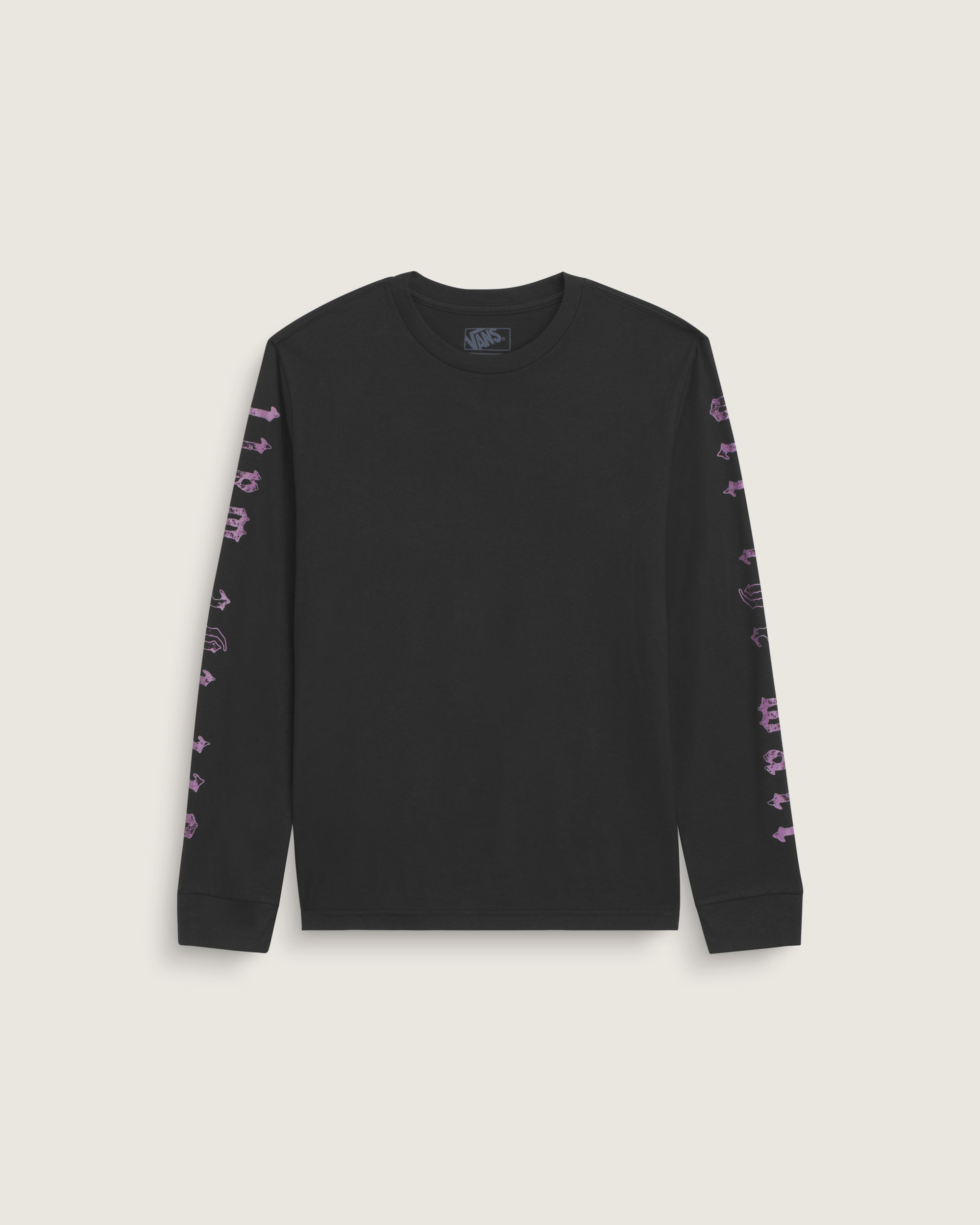 Kids Webbed Reaper Long Sleeve TShirt VANS GlowintheDark  Black ALT2