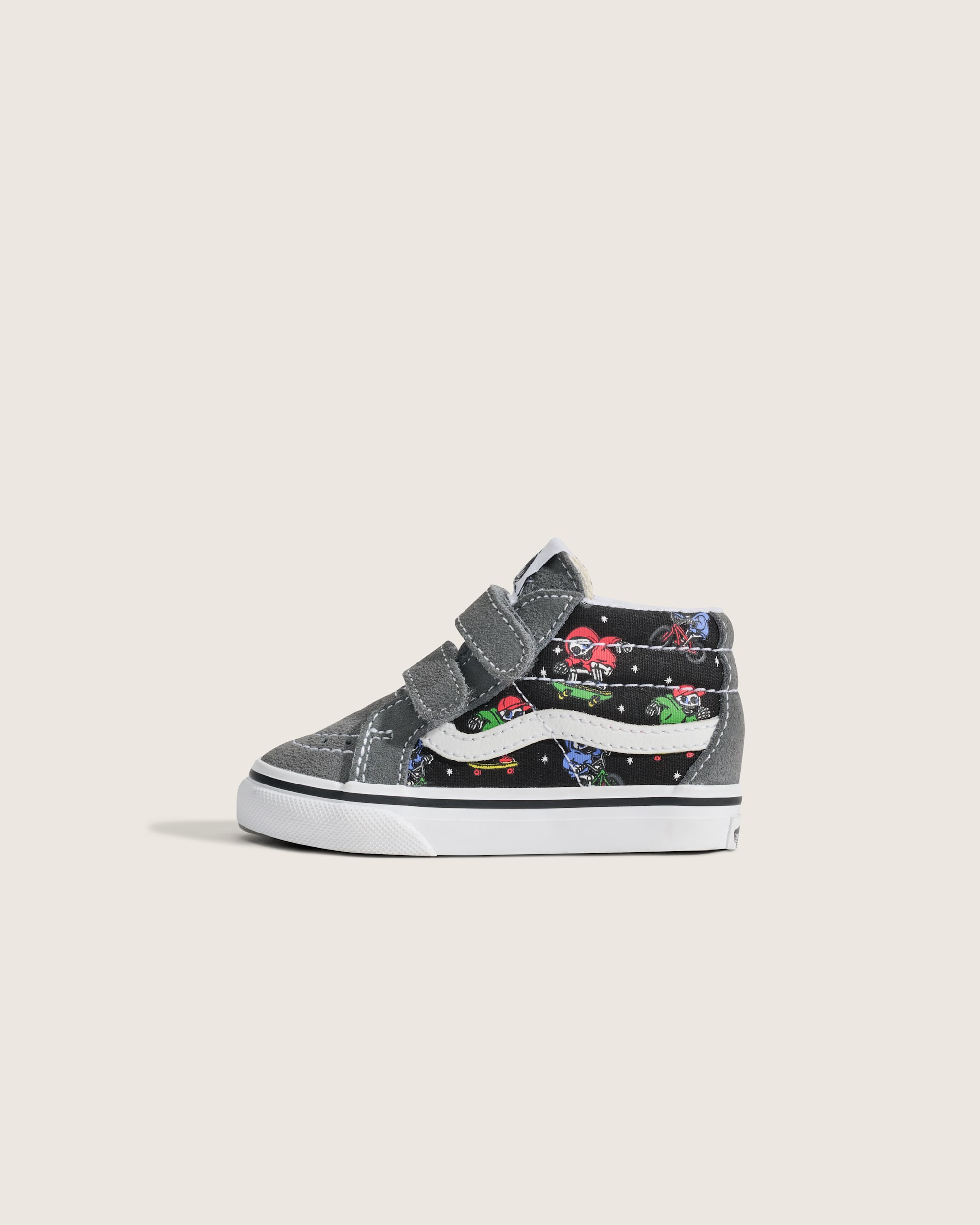 Toddler SK8Mid V Shoe VANS GlowintheDark Pewter Grey  Black HERO