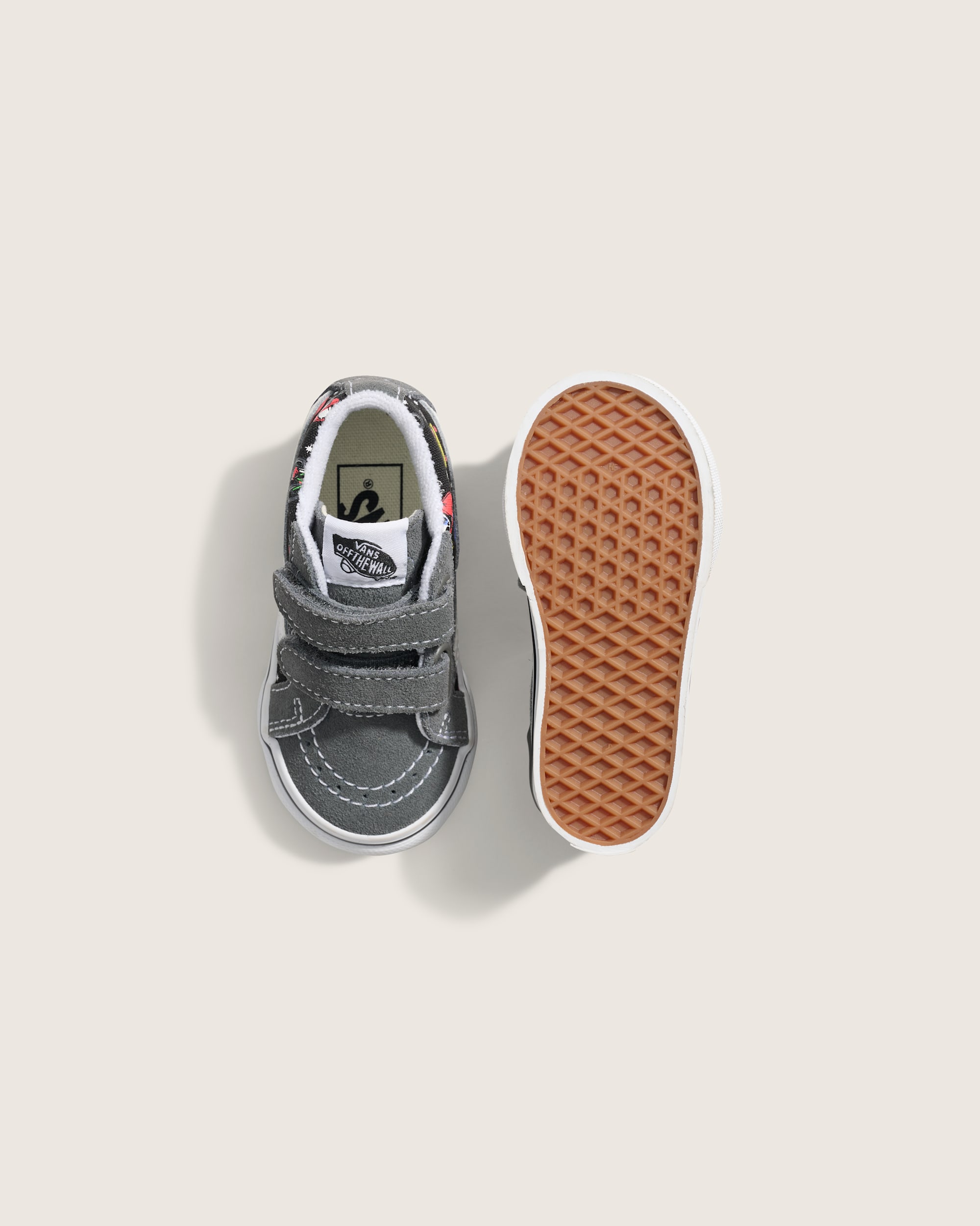 Toddler SK8Mid V Shoe VANS GlowintheDark Pewter Grey  Black ALT2