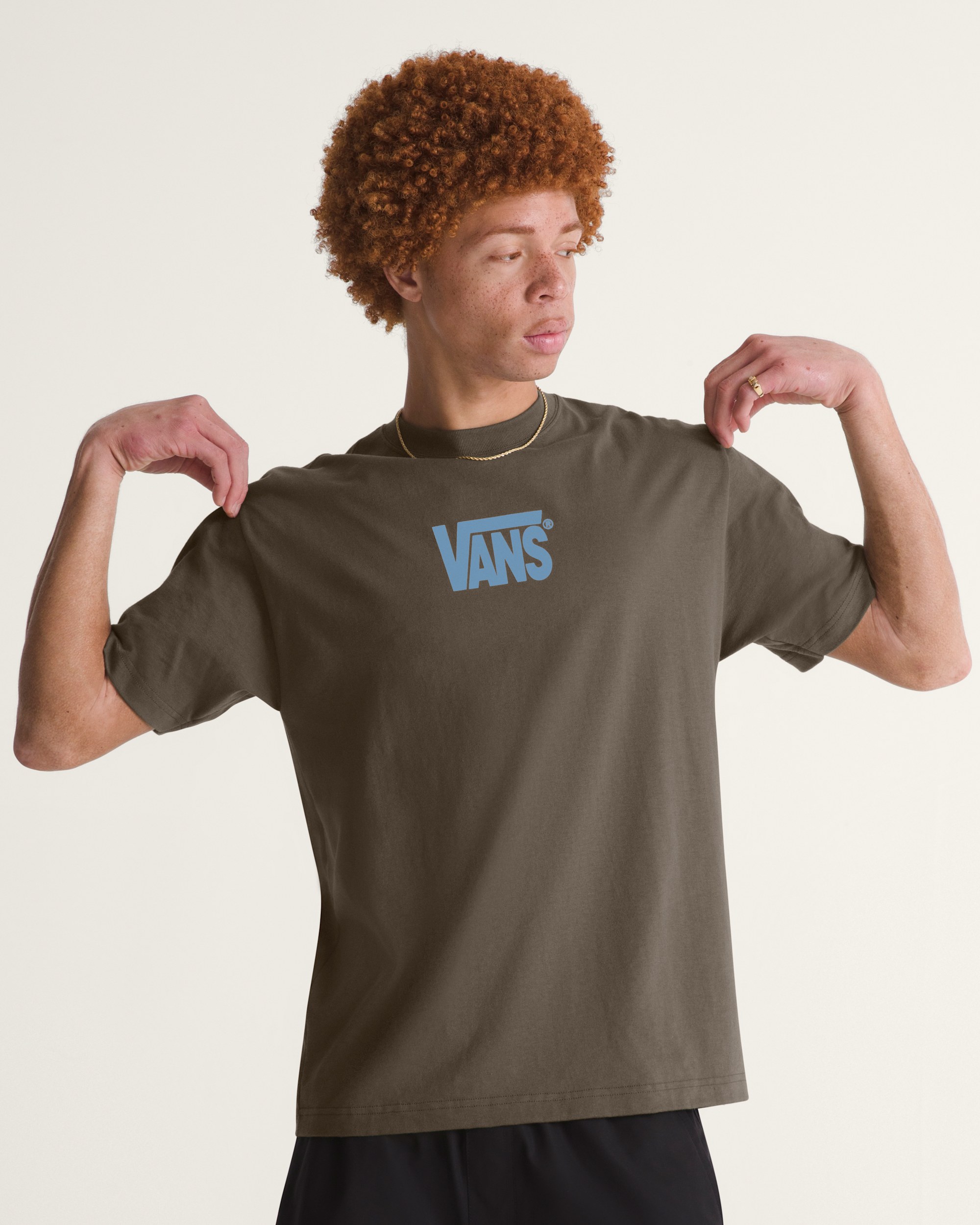 Stretch Logo TShirt VANS Vintage Cocoa Brown ALT2