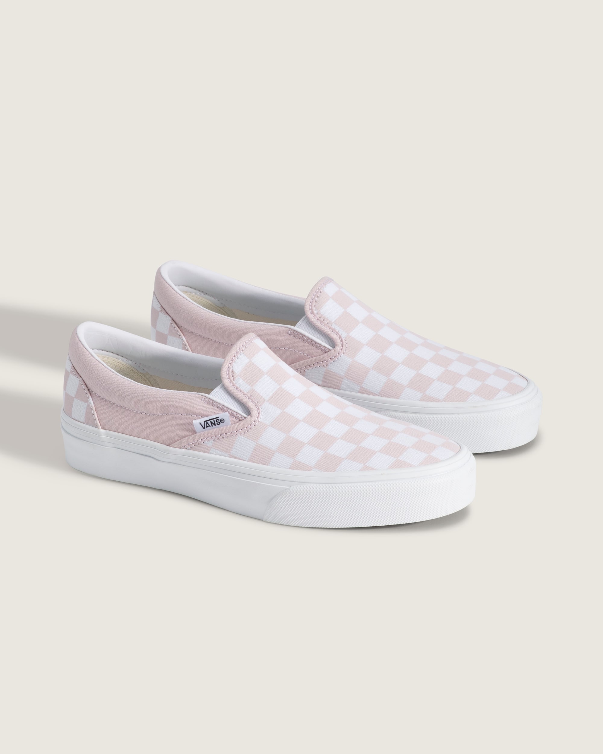 Classic SlipOn Shoe VANS Checkerboard Pale Petal Pink ALT1