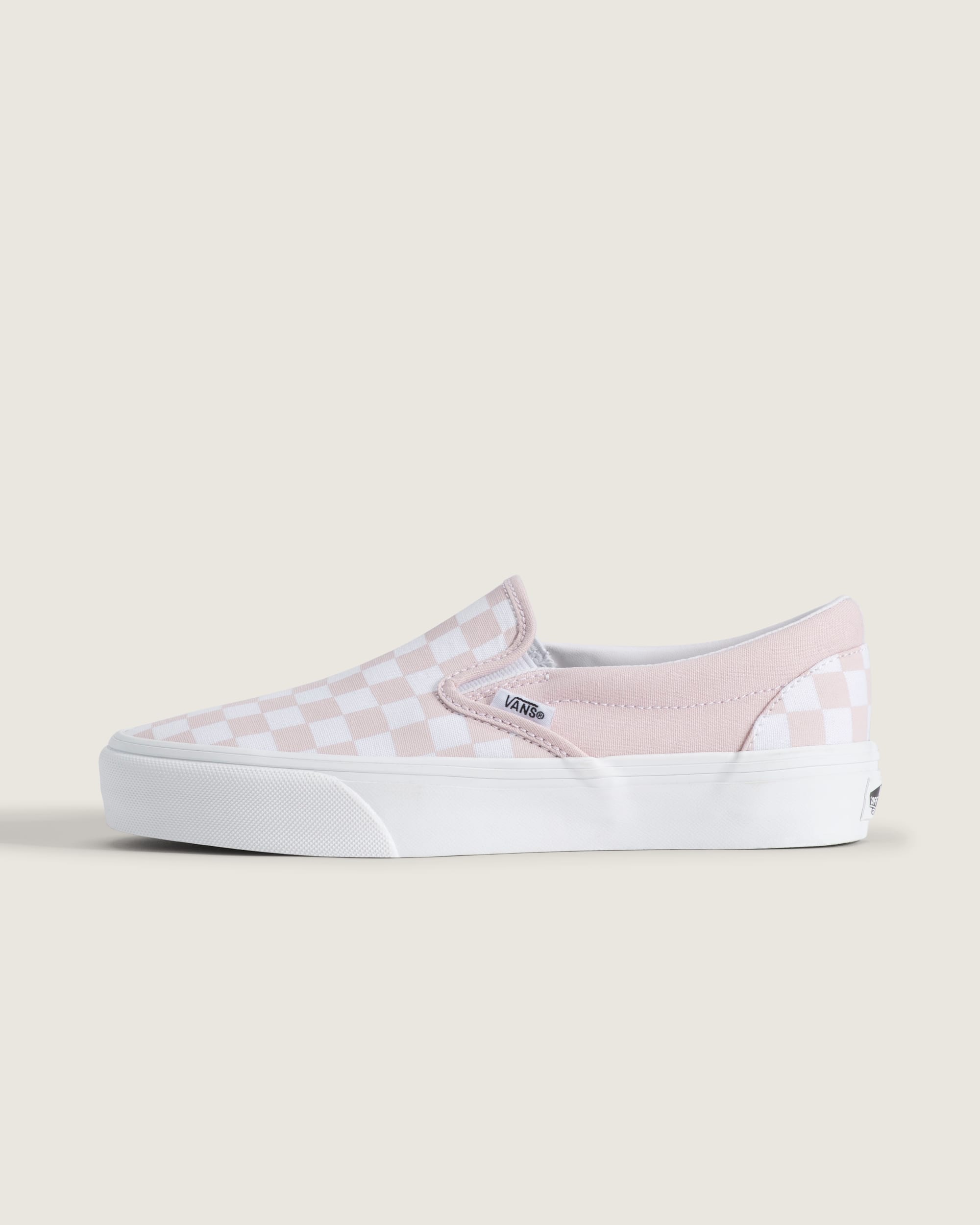 Classic SlipOn Shoe VANS Checkerboard Pale Petal Pink HERO