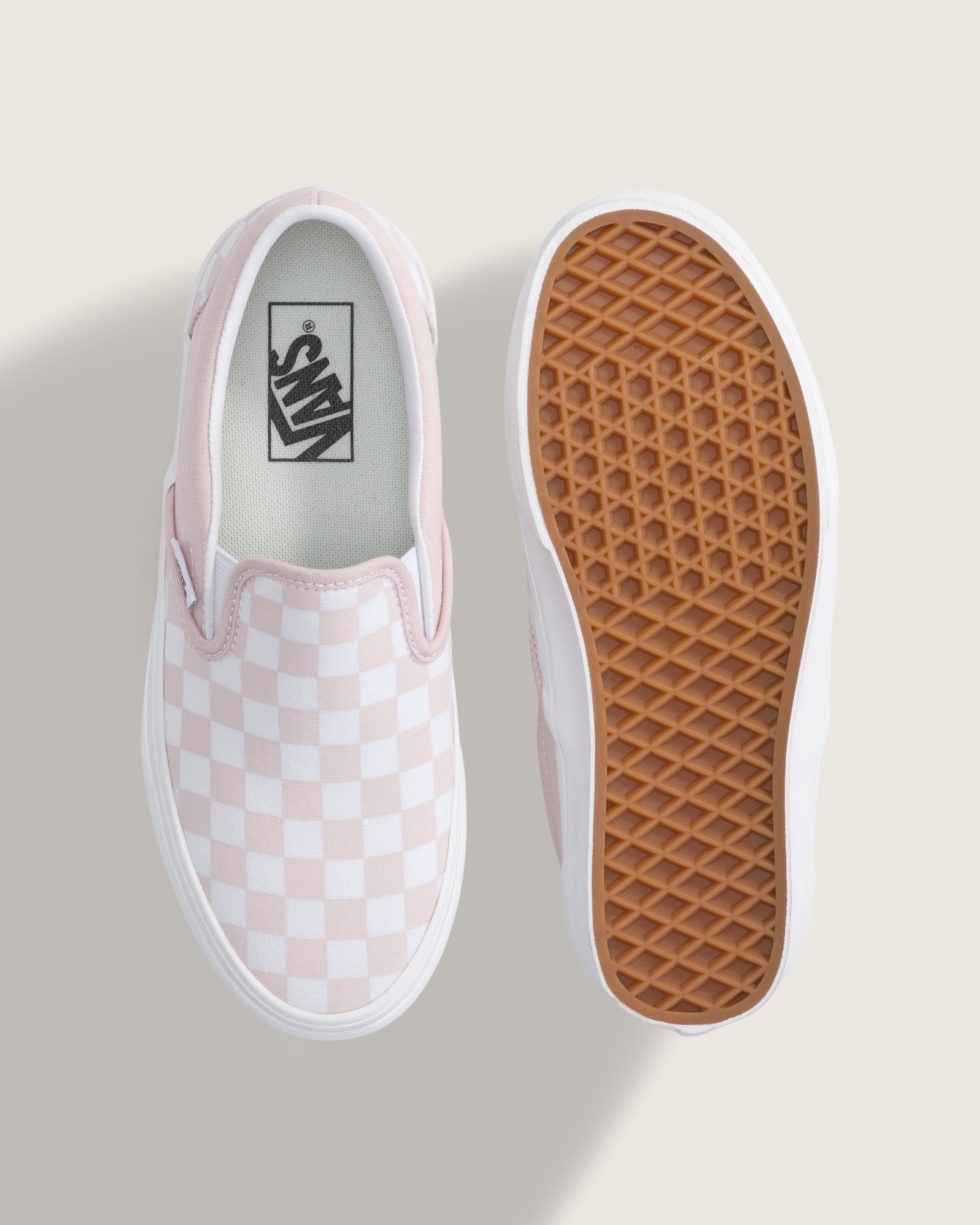 Classic SlipOn Shoe VANS Checkerboard Pale Petal Pink ALT2