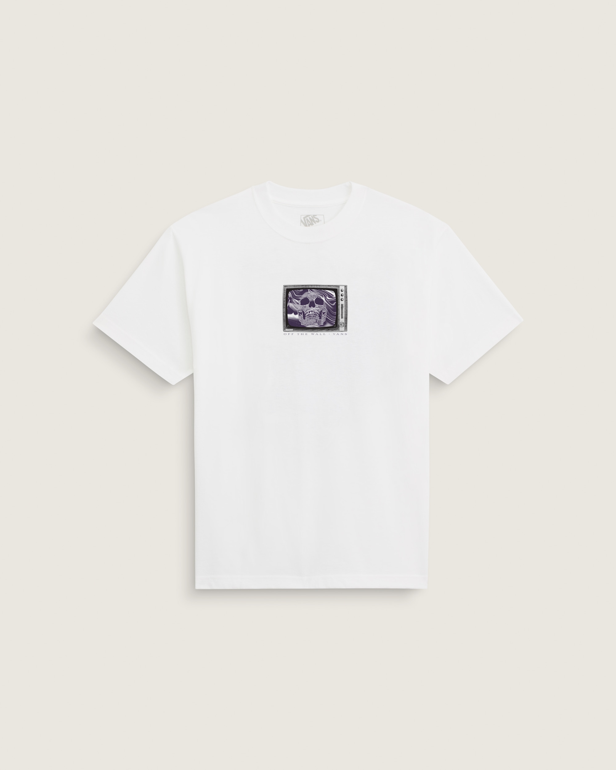 Tune in Skull Out TShirt VANS GlowintheDark  White ALT1