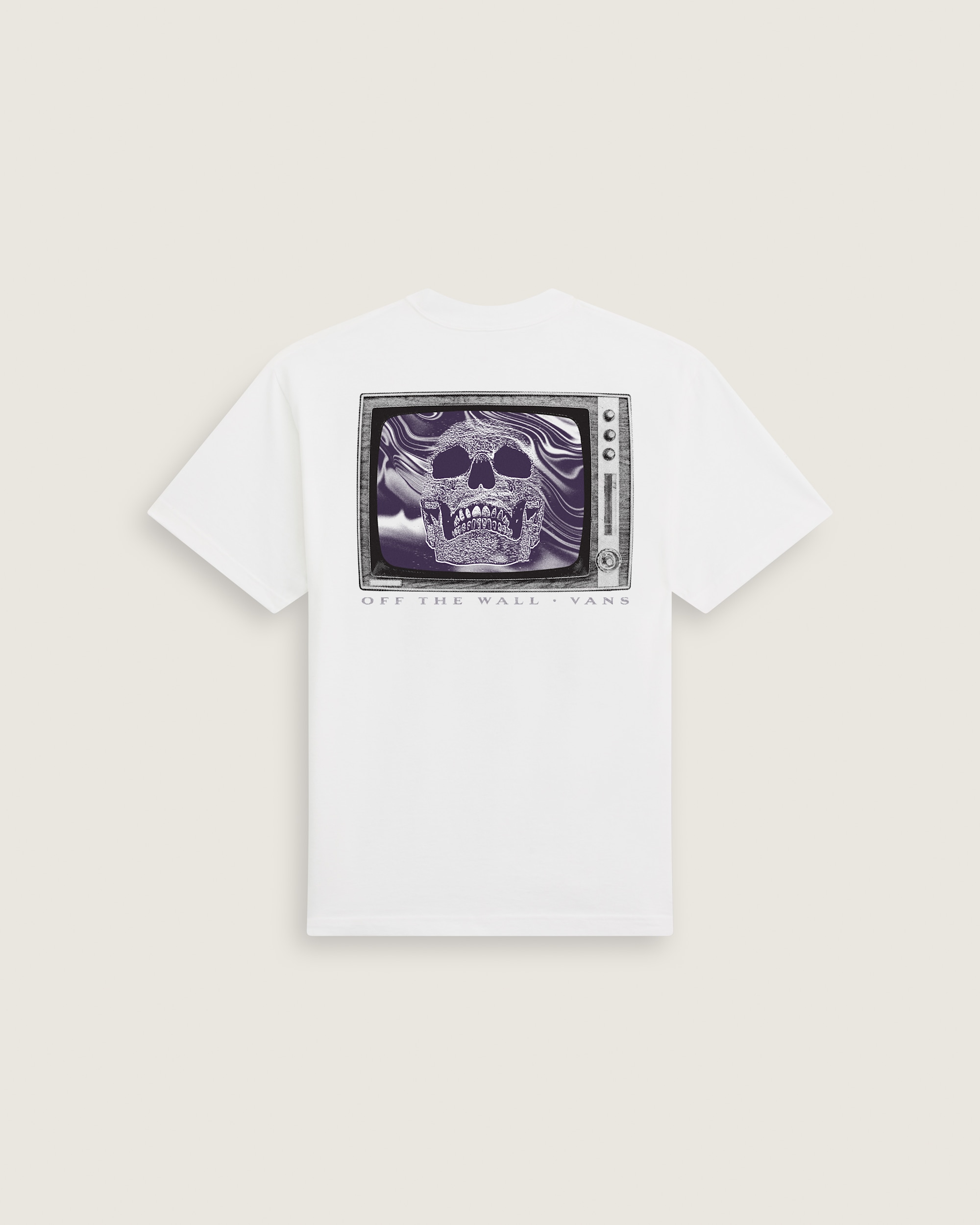 Tune in Skull Out TShirt VANS GlowintheDark  White HERO