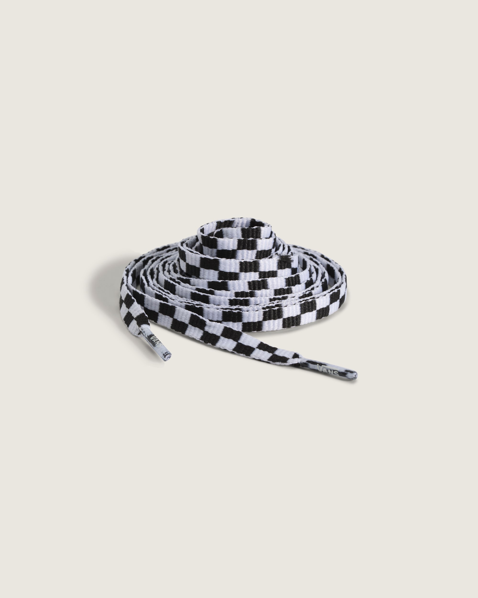 Checkerboard Vans Fat Shoe Laces VANS Black  White HERO