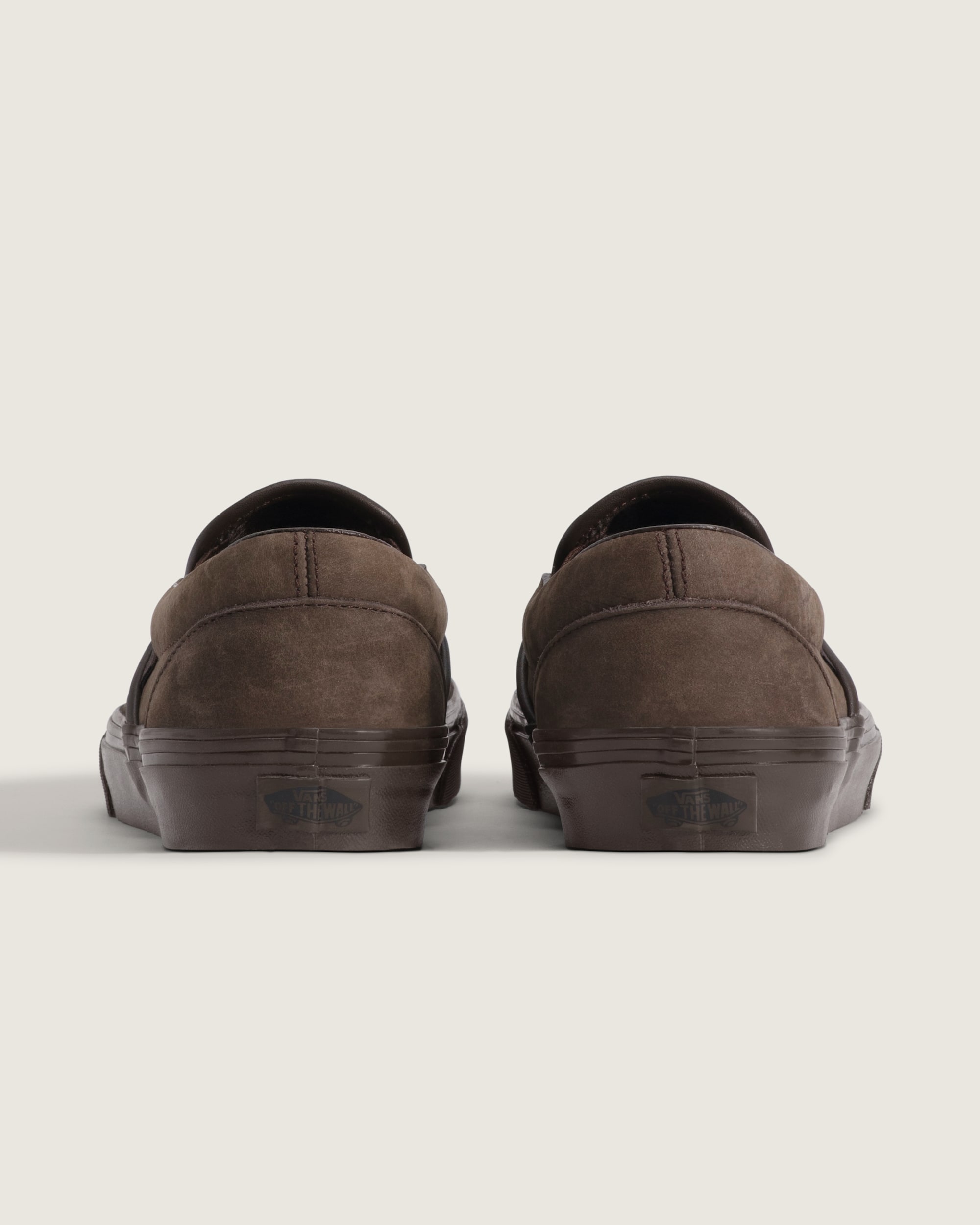 Classic SlipOn Shoe VANS Leather Brown  Brown ALT3