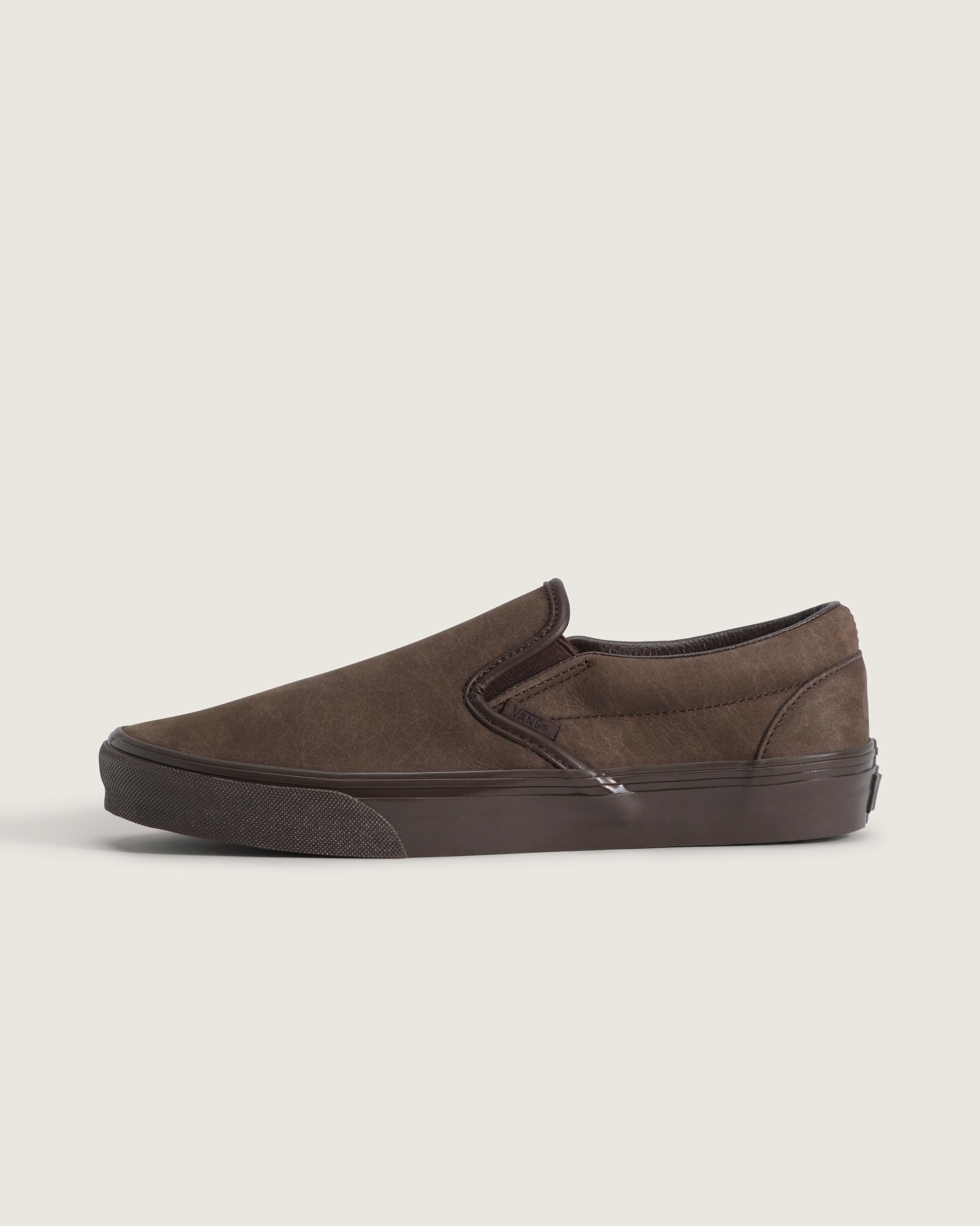 Classic SlipOn Shoe VANS Leather Brown  Brown HERO
