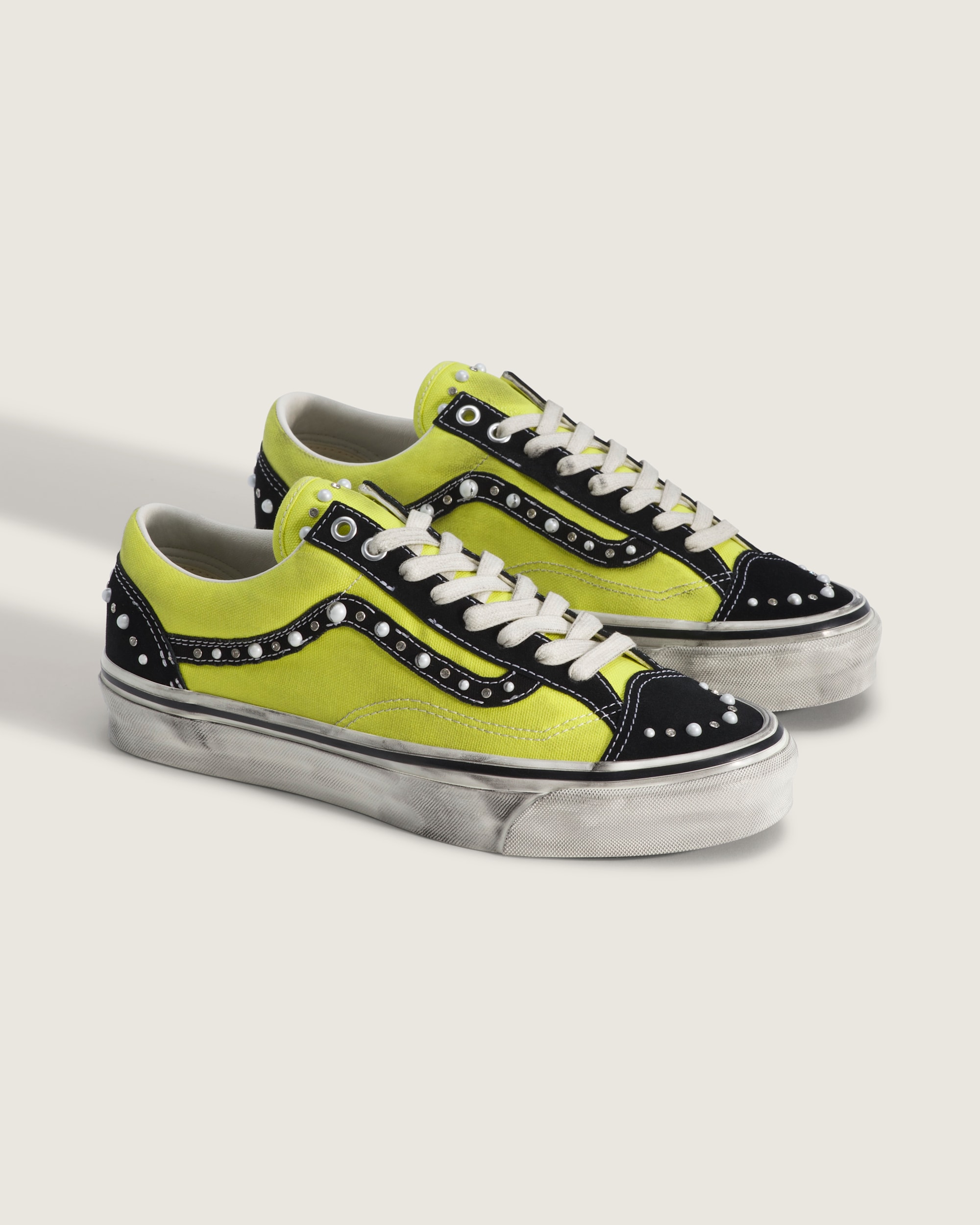 Premium Old Skool 36 Shoe VANS Pearlized Black  Fluro Lime ALT1