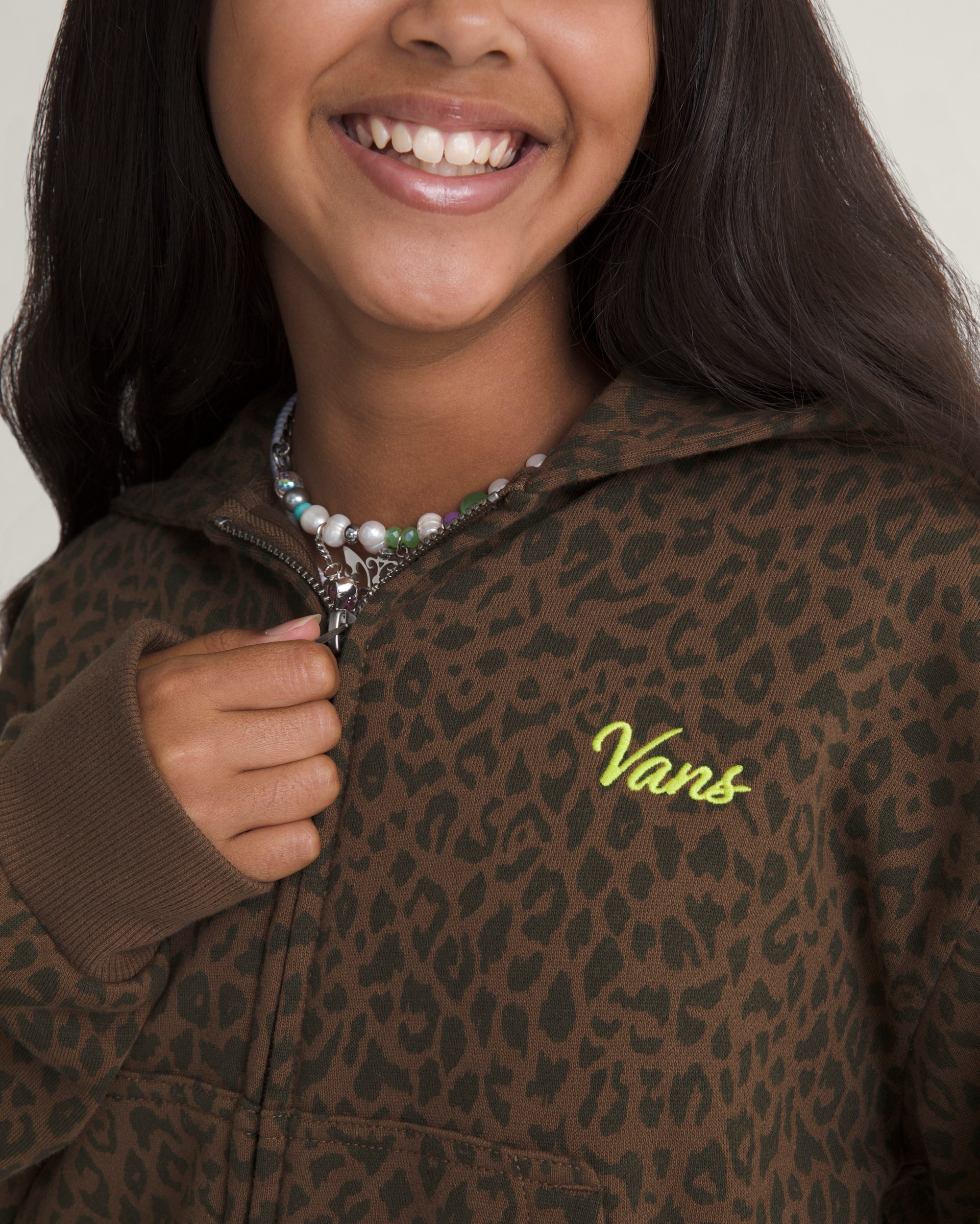 Script Logo Full Zip VANS Vintage Cocoa Brown ALT4