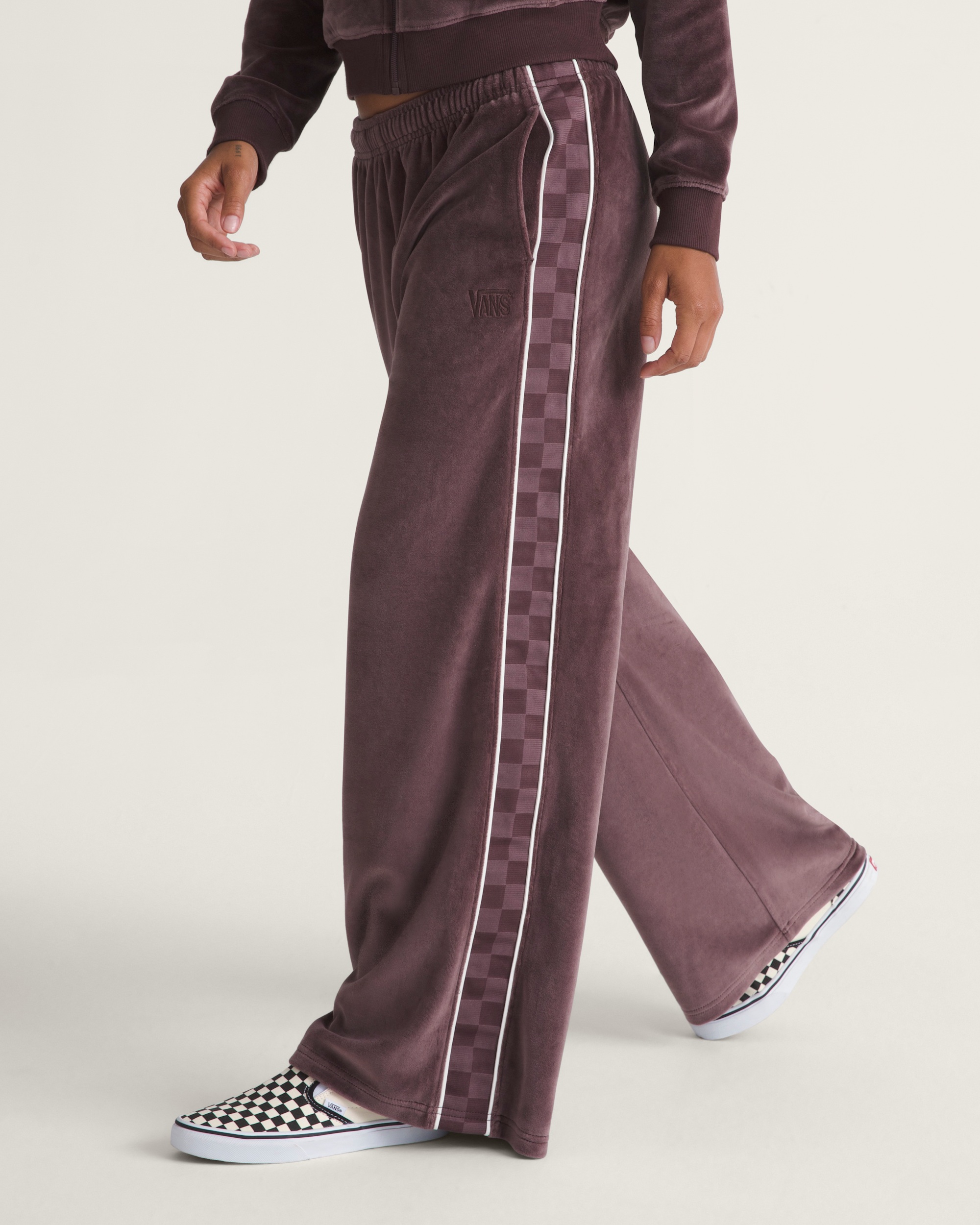 Nikita Velour Track Pants VANS Port Brown ALT5
