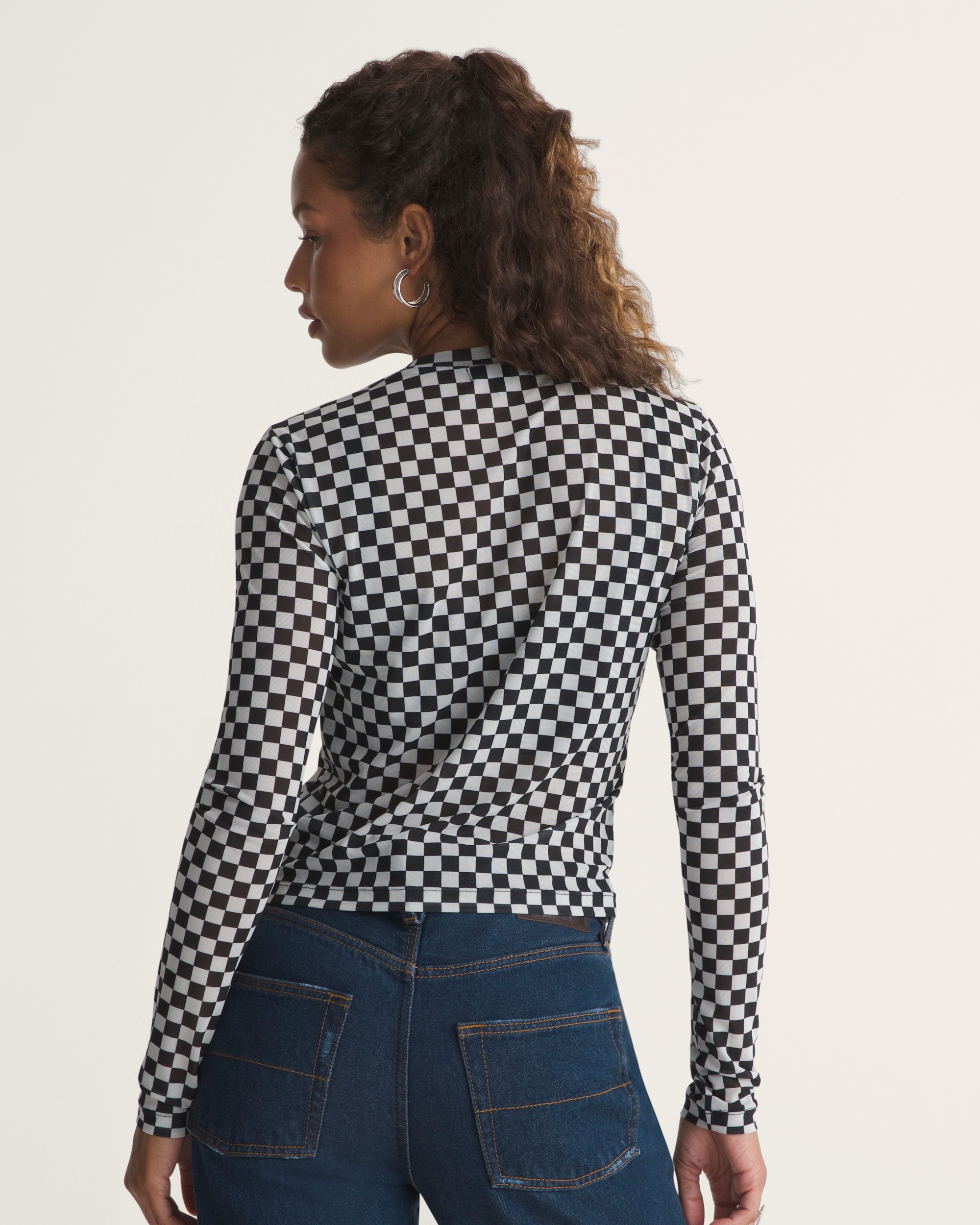 Ludlow Mesh Long Sleeve Top VANS Black  White ALT3
